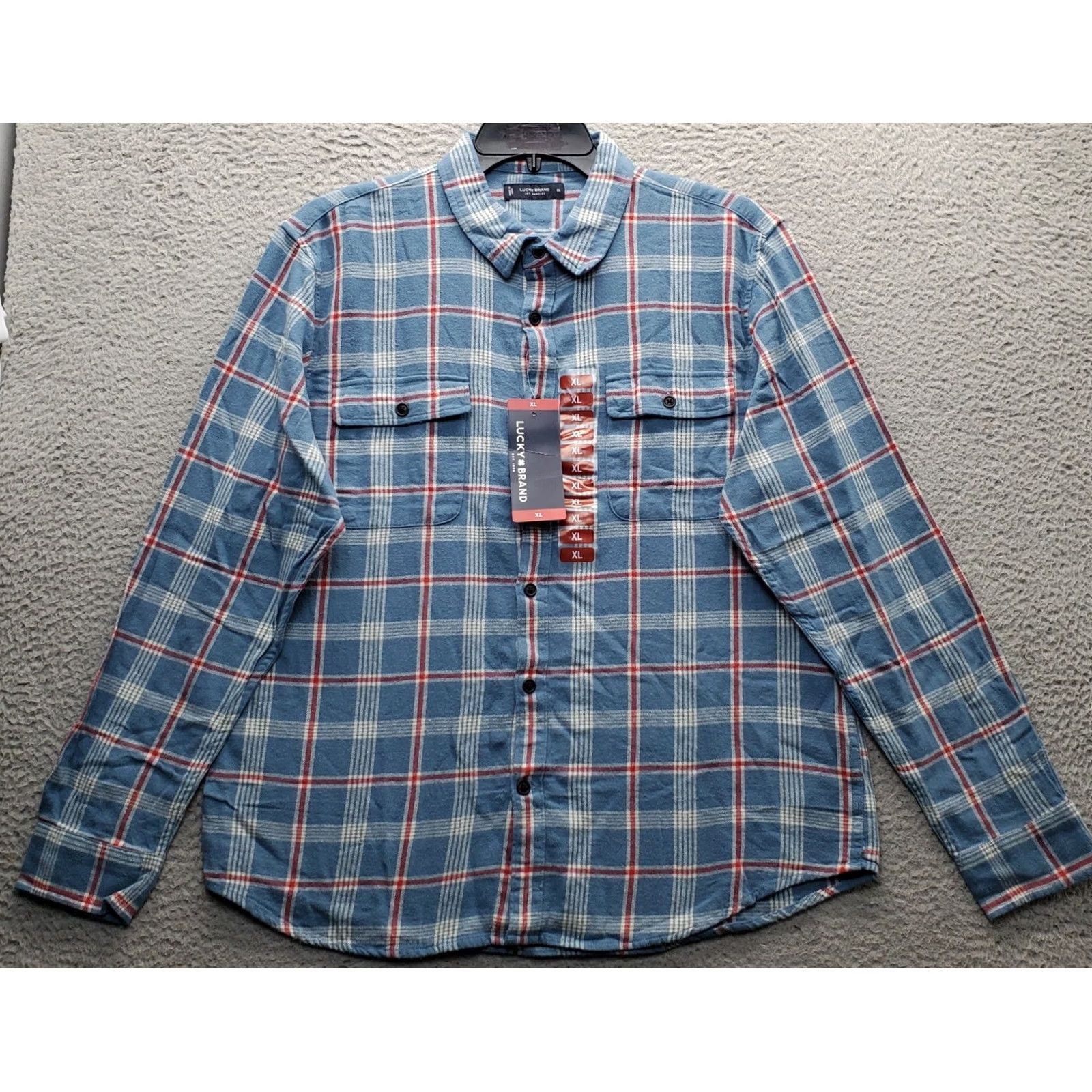 Lucky Brand Lucky Brand Flannel Shirt Mens XL Multi Plaid Chest Pocket Collared Button Up Size US XL / EU 56 / 4 - 2 Thumbnail