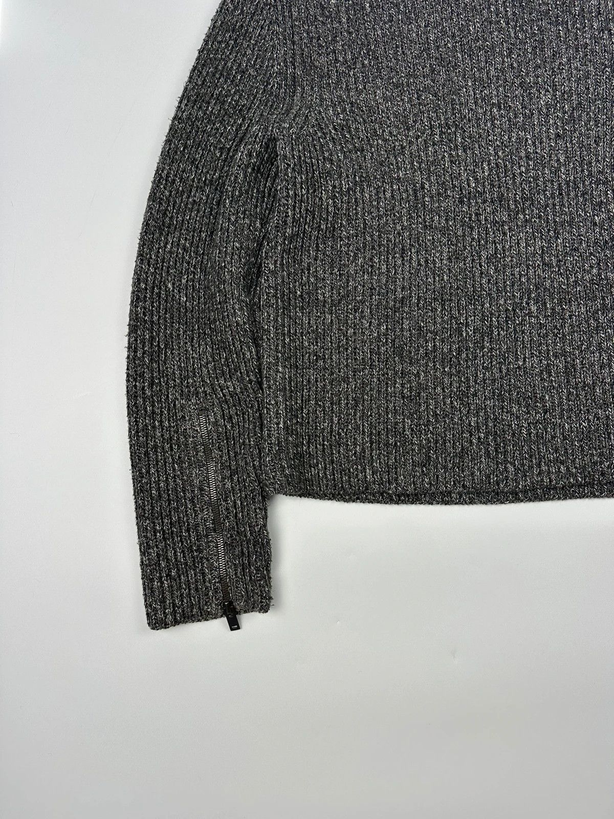 Maison Margiela Maison Margiela FW2017 Line 14 Grey Knit Sweater Zip Sleeves Size US M / EU 48-50 / 2 - 6 Thumbnail