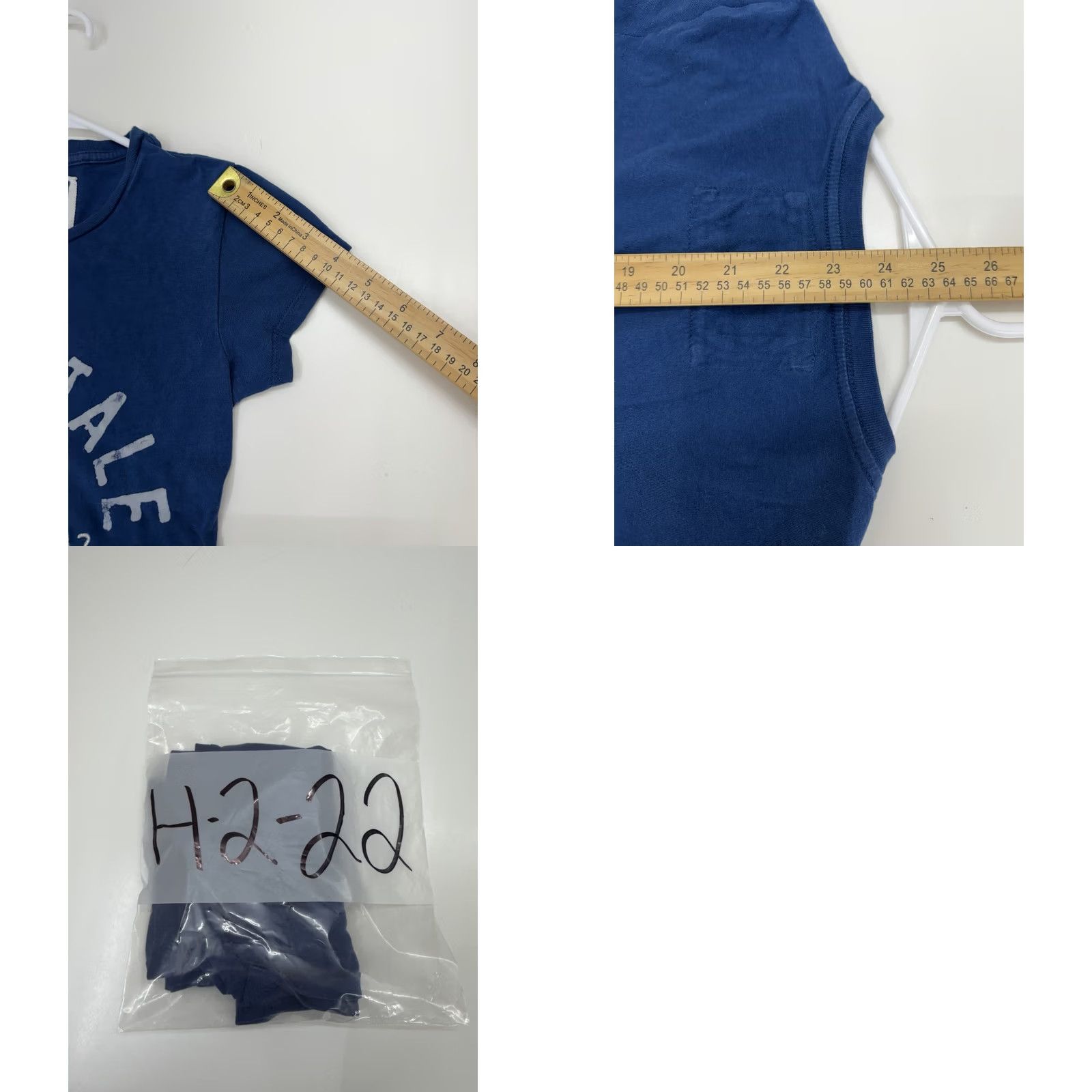 Vintage AeroPostale Shirt Blue Logo Short Sleeve 2000s Y2K Womens Medium Regular Cotton Knit T-Shirt Solid 90s City College Womens Size M / US 6-8 / IT 42-44 - 8 Thumbnail