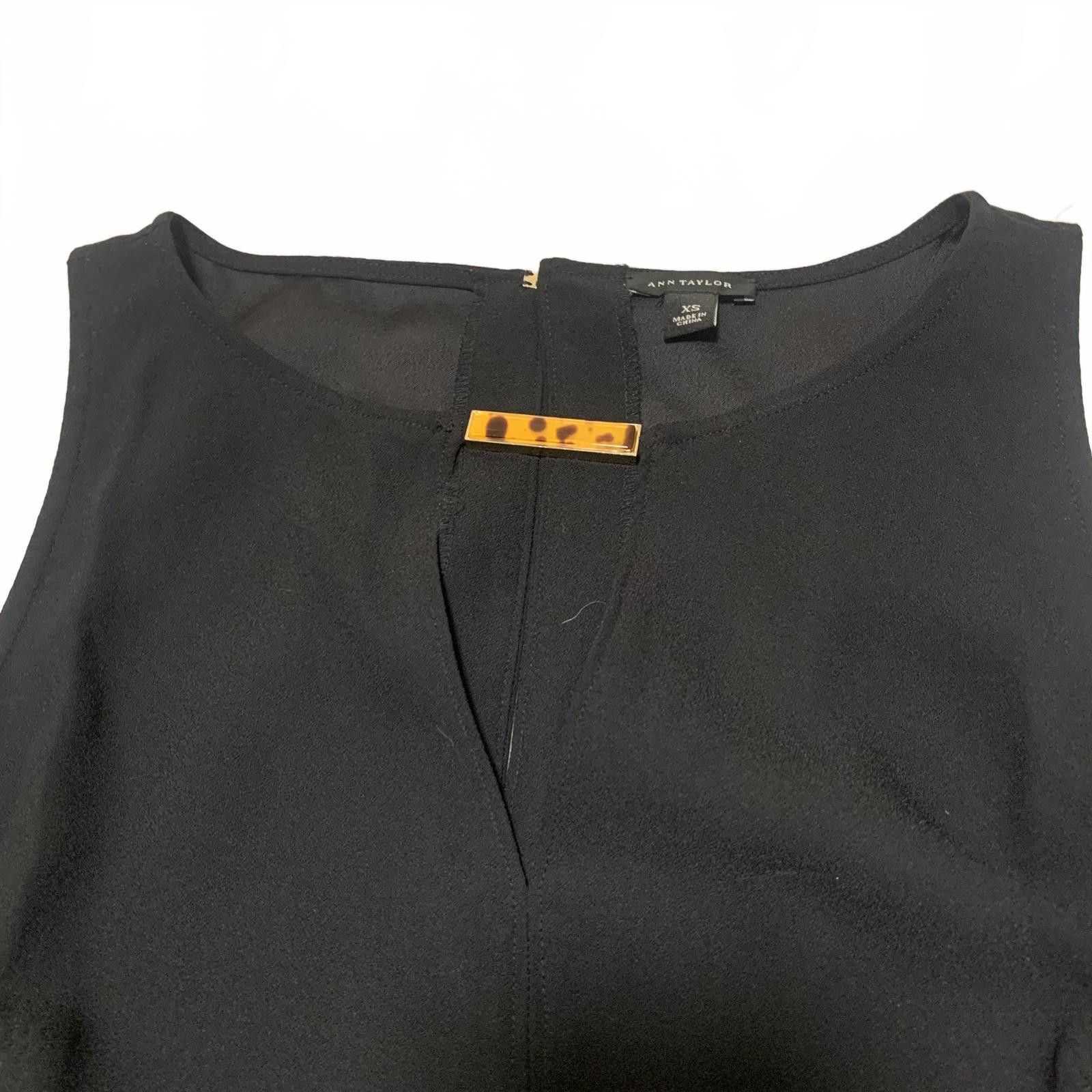 Ann Taylor Ann Taylor Women's Size X-Small Black Sleeveless Blouse Size XS / US 0-2 / IT 36-38 - 7 Thumbnail