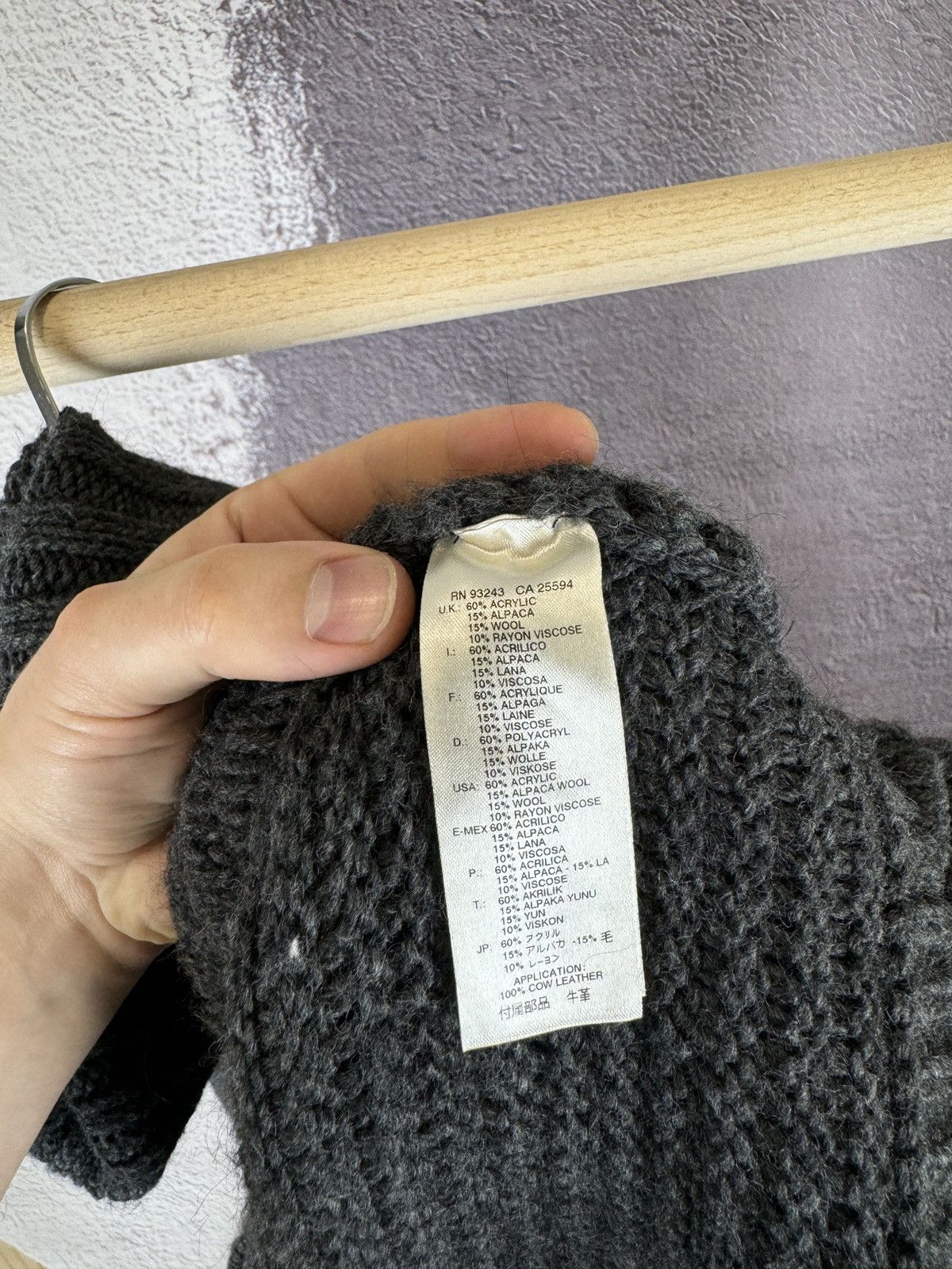 Diesel Diesel avant garde vintage grey turtleneck poncho sweater Size S / US 4 / IT 40 - 17 Thumbnail