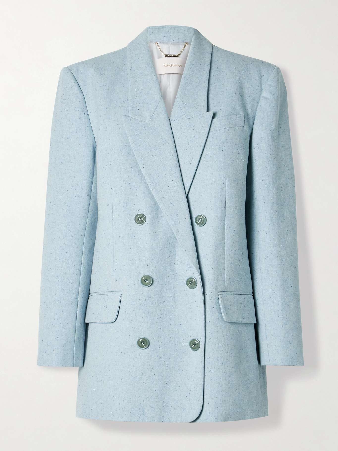 Zimmermann oc11z0525 Double Breasted Cotton and Silk Blend Blazer Size XS / US 0-2 / IT 36-38 - 1 Thumbnail