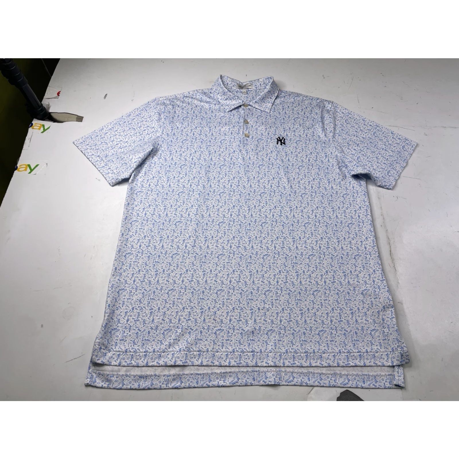 Peter Millar PETER MILLAR Summer Comfort Polo Shirt AOP Large Mens Sports Golf Multicolor Polyester Short Sleeve Logo Casual Size US L / EU 52-54 / 3 - 2 Thumbnail