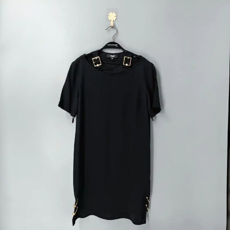 Versace Versace Black Women's Dress with Gold Details 0089 Size S / US 4 / IT 40 - 1 Thumbnail