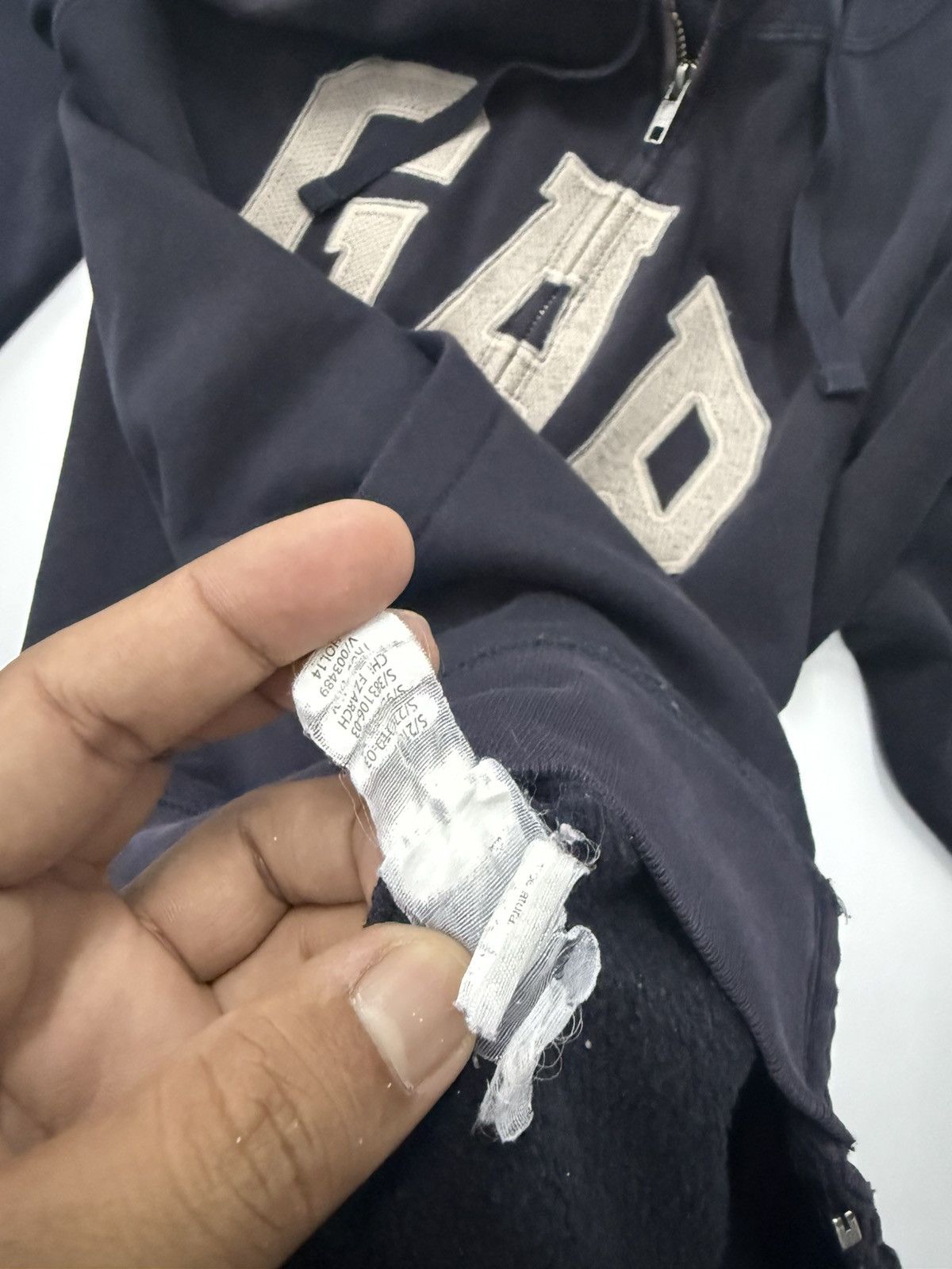 Gap 🔥 Distressed GAP Streetwear Hoodie Sunfaded Blue - XS Size US XS / EU 42 / 0 - 10 Thumbnail