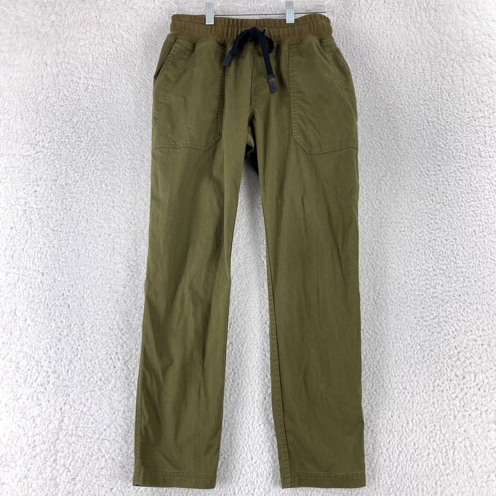 Vintage Aether Pants Mens Small Green Drawstring Straight Leg Casual Size US 29 - 2 Thumbnail