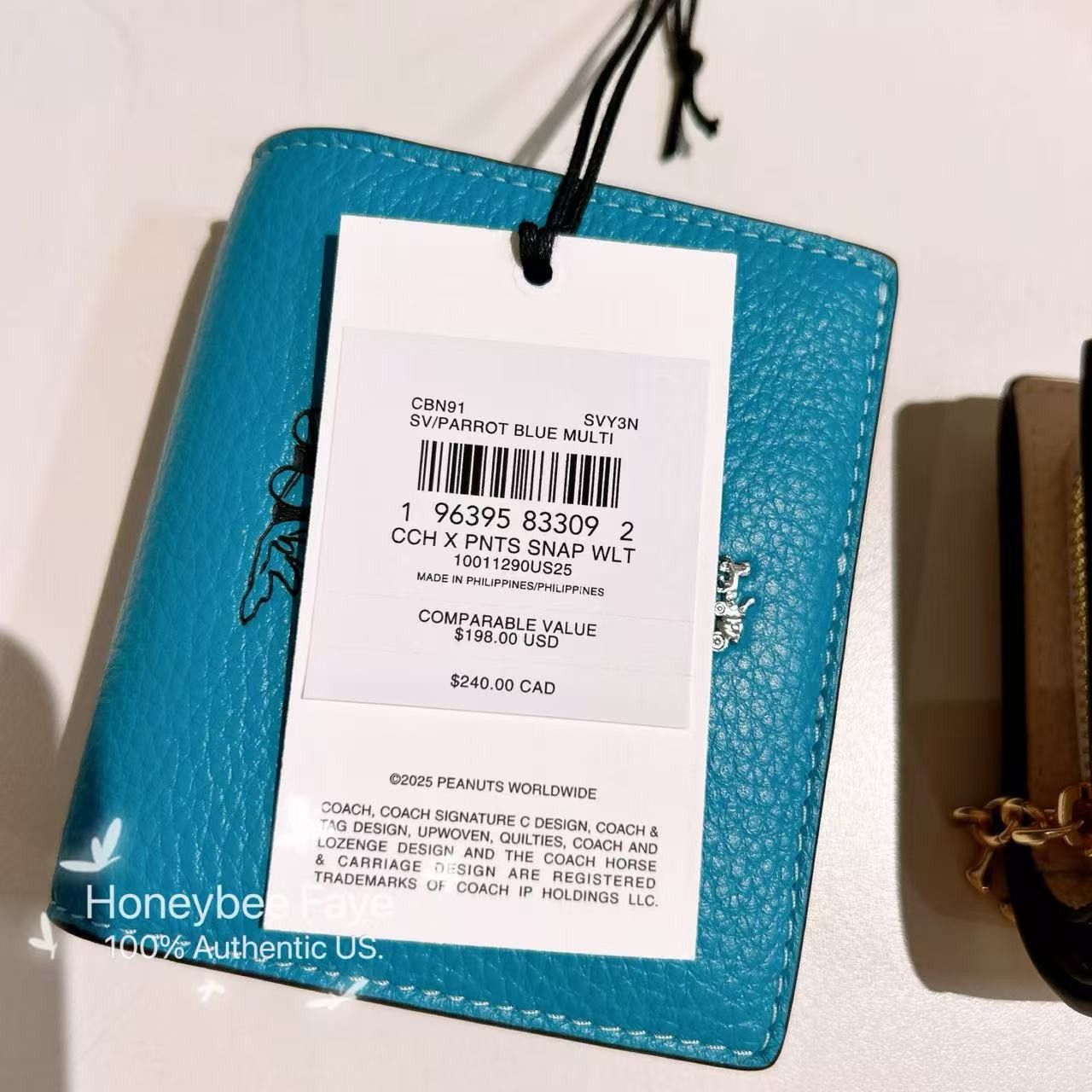 Coach Coach X Peanuts Snap Wallet With Linus CBN91 Size ONE SIZE - 5 Thumbnail