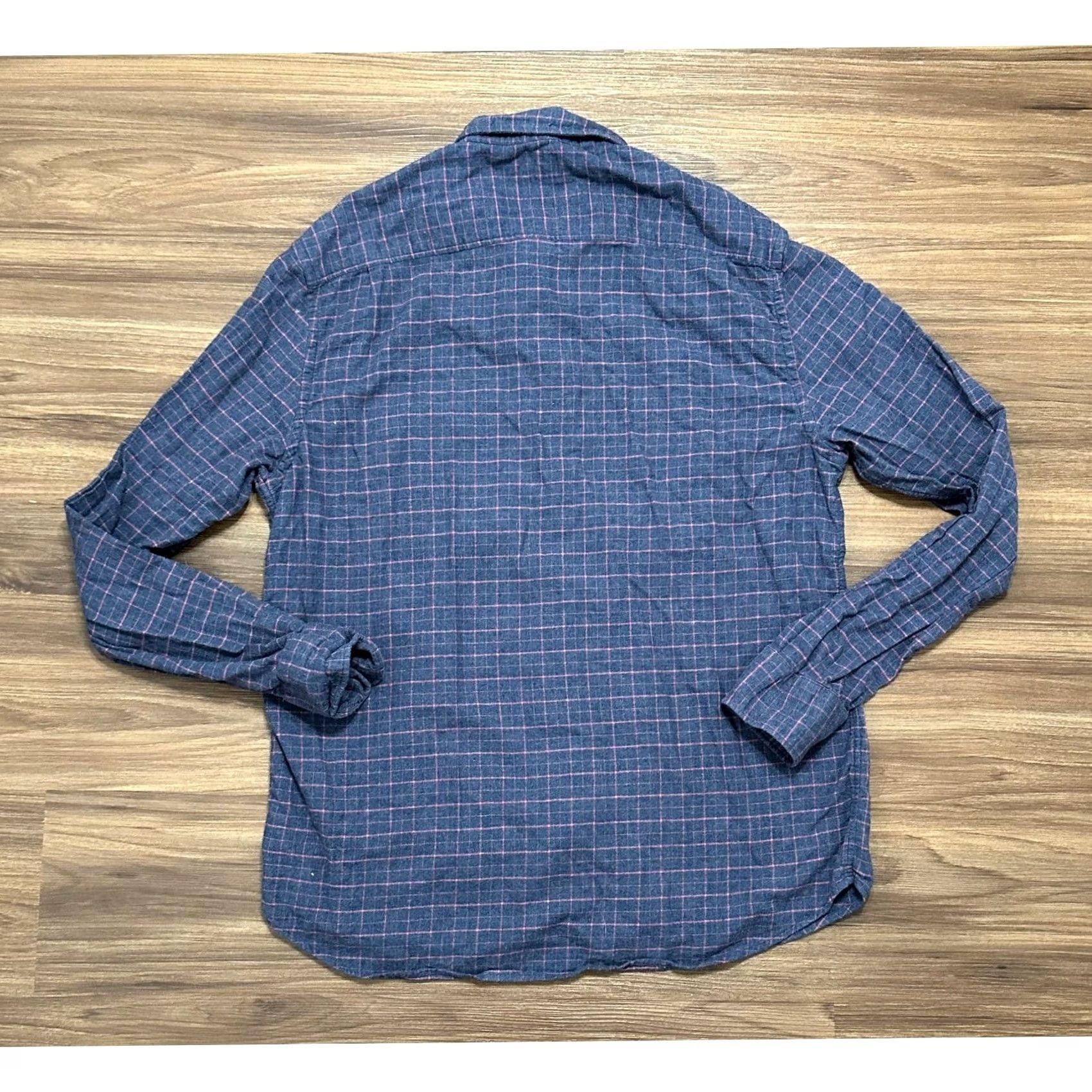 Faherty FAHERTY Mens Blue Pink Plaid Stretch Flannel Shirt Size Large Size US L / EU 52-54 / 3 - 8 Thumbnail
