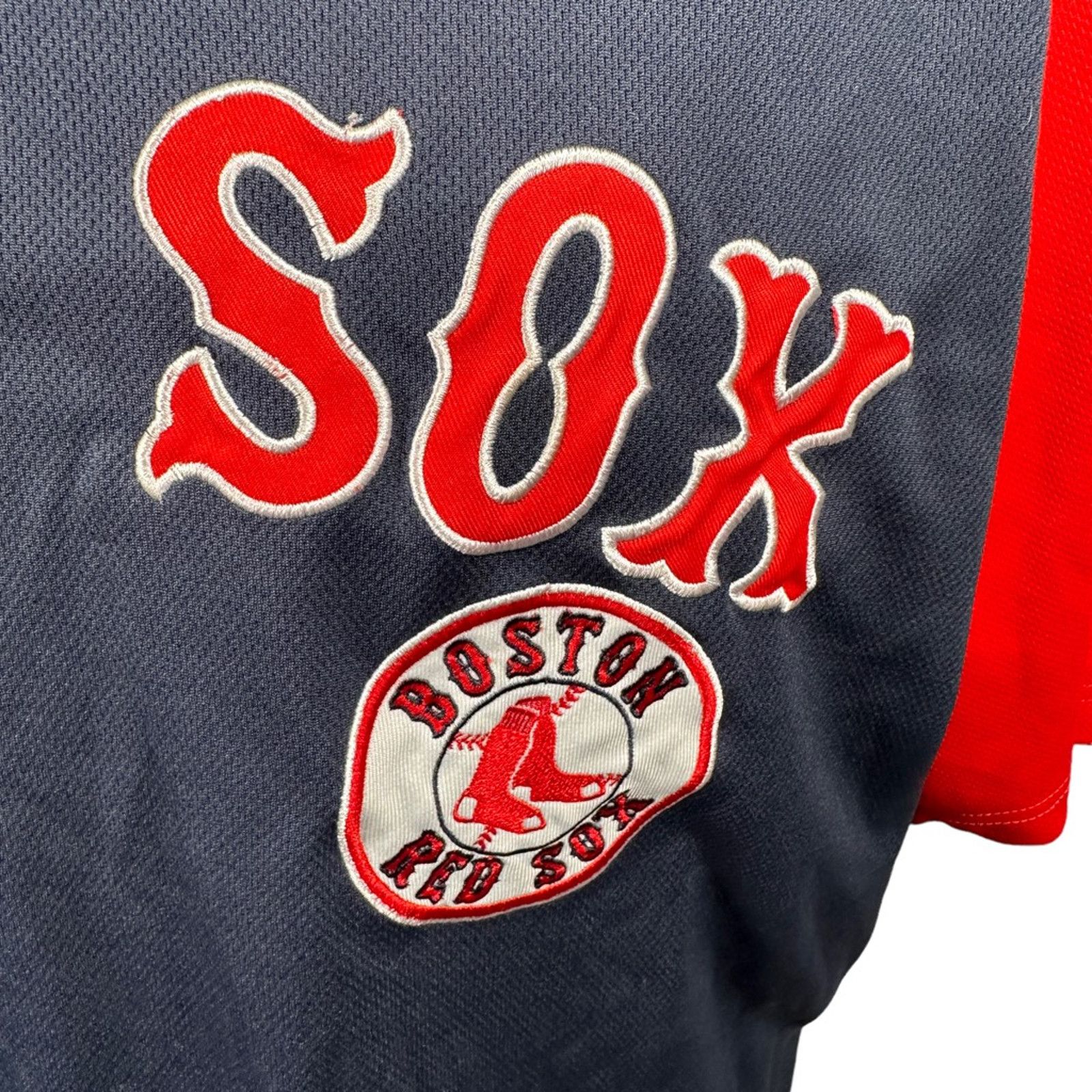 MLB Boston Red Sox Dynasty Jersey Shirt Blue Red V Neck XL Size US XL / EU 56 / 4 - 4 Thumbnail