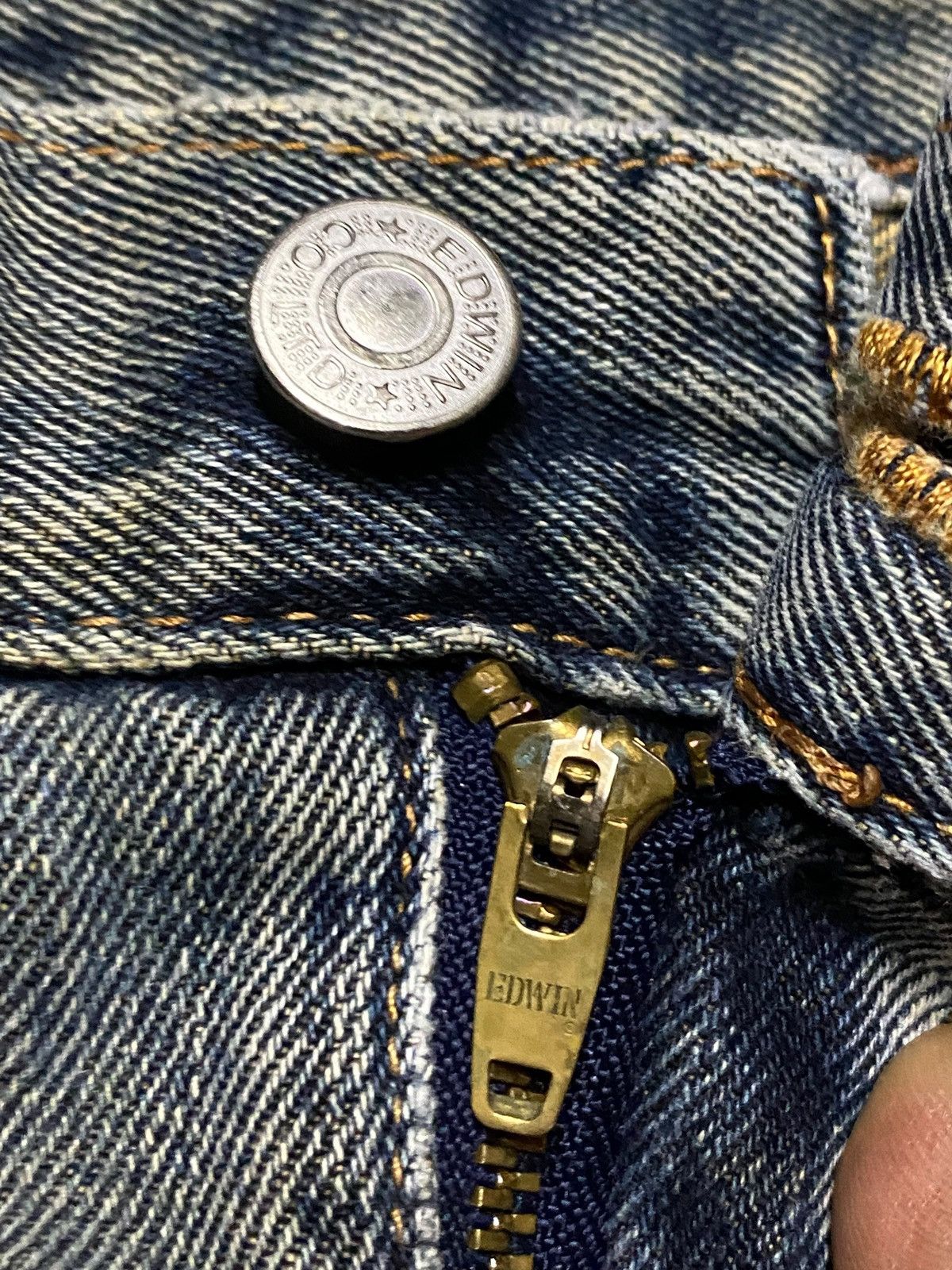 Japanese Brand Vintage Edwin E603R Japan Mud Wash Distressed Loose Jeans Size US 30 / EU 46 - 7 Thumbnail