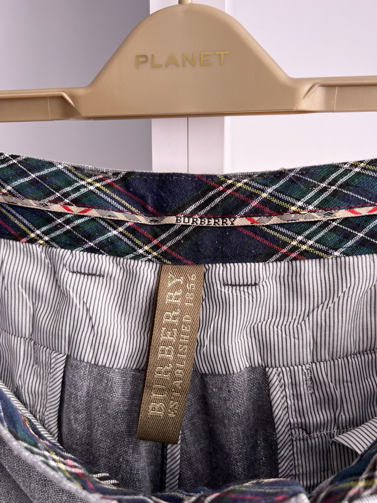 Burberry × Vintage Vintage Burberry Established 1856 gray cotton pants Size US 34 / EU 50 - 6 Thumbnail