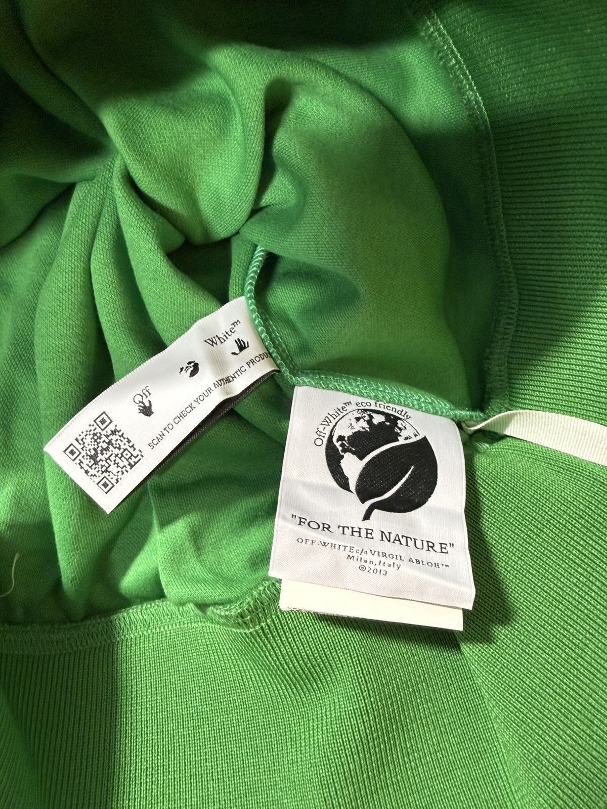Off-White Off-White Hand Logo Hoodie Green Size US XL / EU 56 / 4 - 8 Thumbnail
