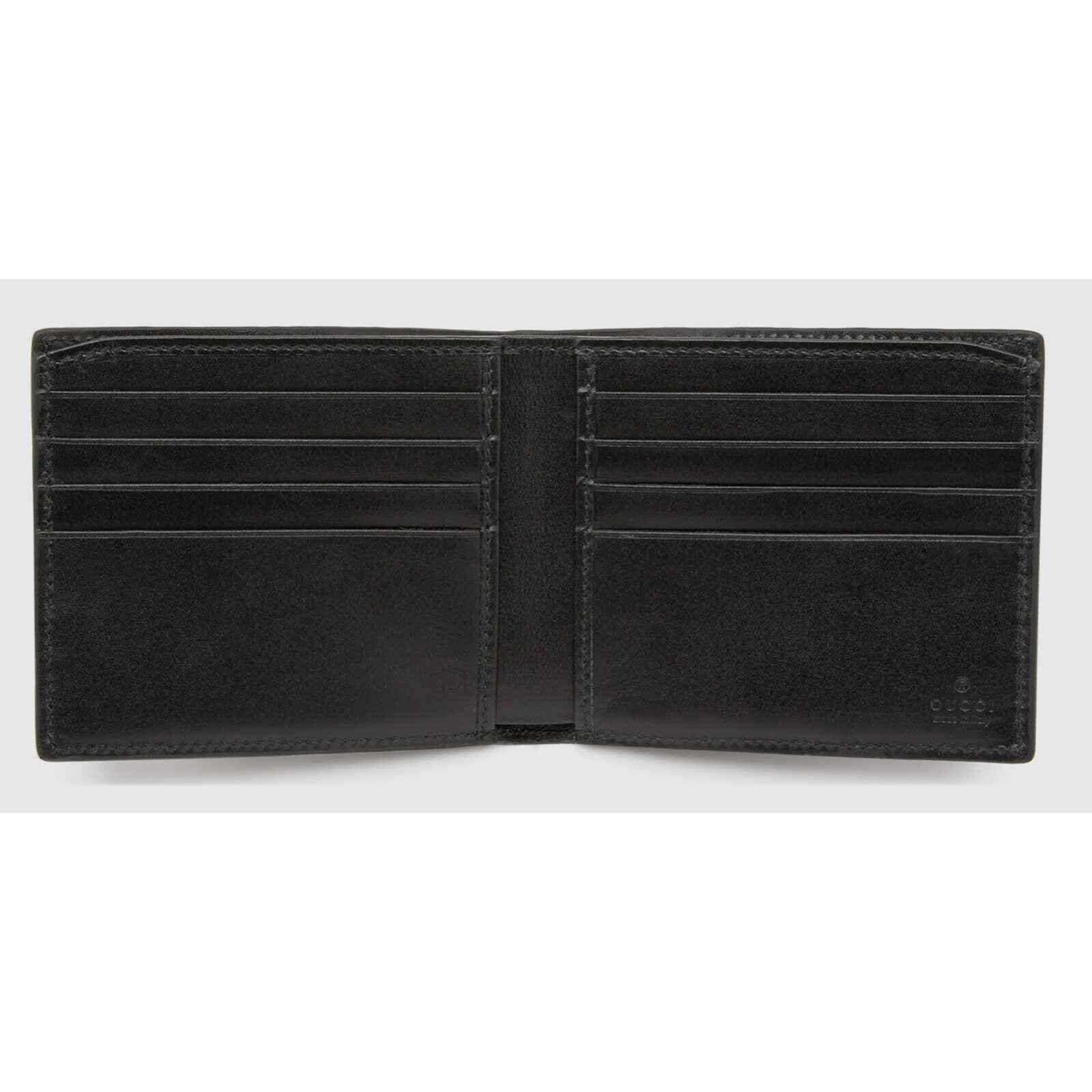 Gucci Gucci Signature Black Leather Card Holder Bifold Wallet Size ONE SIZE - 7 Thumbnail