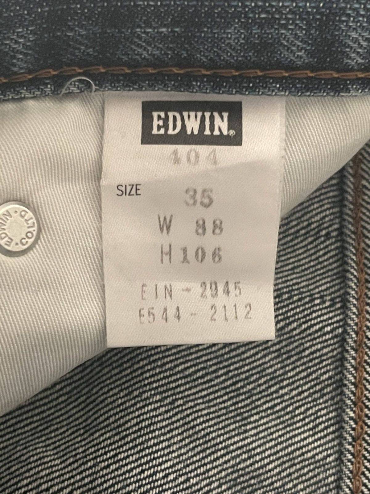 Edwin Vintage Edwin International Basic 404 Denim Made in Japan Size US 35 - 6 Thumbnail