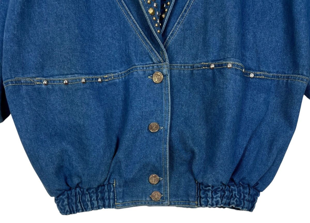 Custommade 80s Vintage Bedazzed Rhinestones Stranger Things Jacket Size S / US 4 / IT 40 - 6 Thumbnail