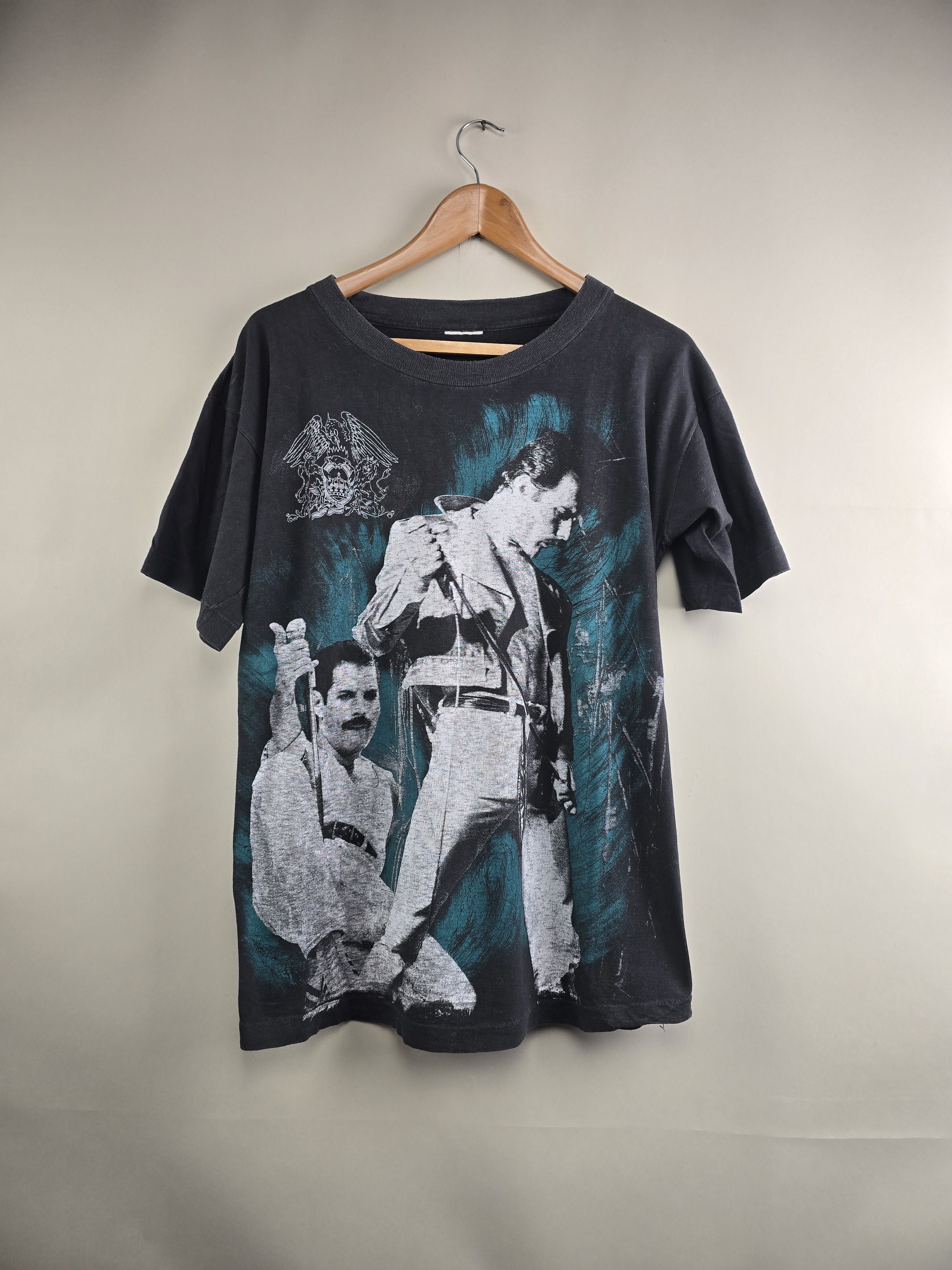 Band Tees × Vintage 90s Queen Freddie Mercury L 21.5" 27" Size US L / EU 52-54 / 3 - 1 Thumbnail