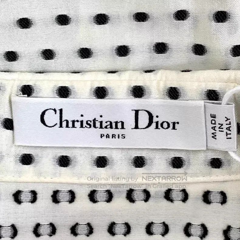 Dior Dior Beige polka dot full-print silk lapel single-breasted Size XXS / US 00 / IT 34 - 5 Thumbnail