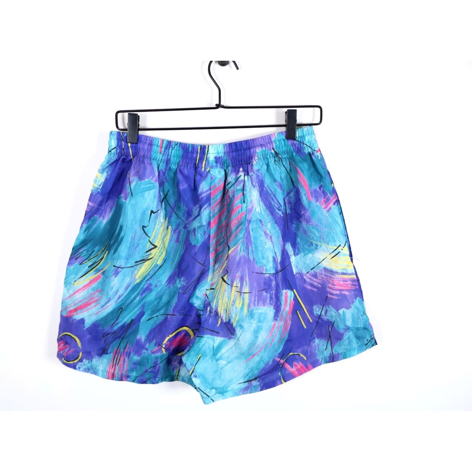 Reebok Vintage Reebok Shorts Drawstring Men Large 90s Pastel Abstract Pattern Blue Purple VTG Athletic Pockets Size US 28 / EU 44 - 2 Thumbnail
