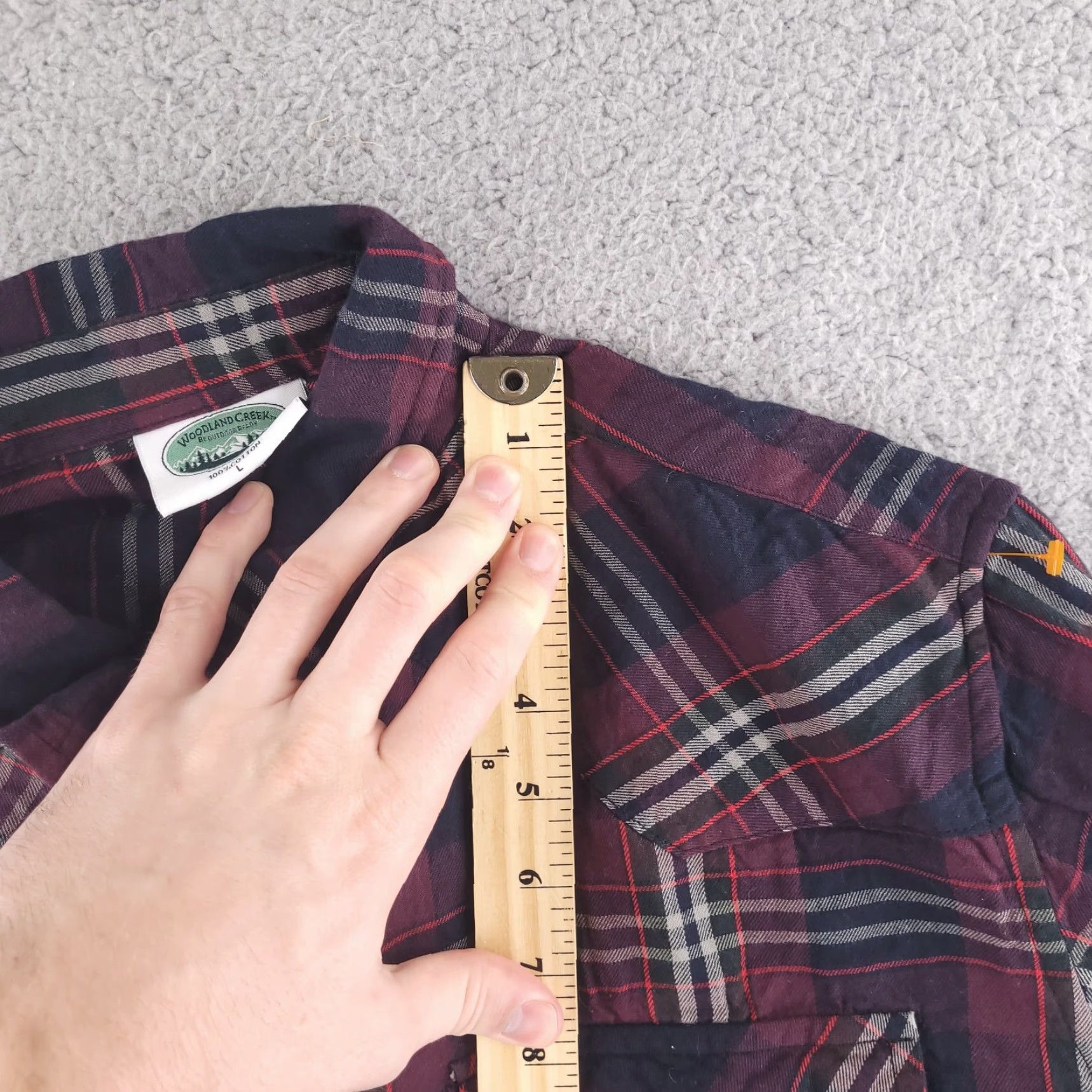 Vintage Woodland Creek Mens Shirt Large Red Western Long Sleeve Button Pearl Snap Size US L / EU 52-54 / 3 - 7 Thumbnail