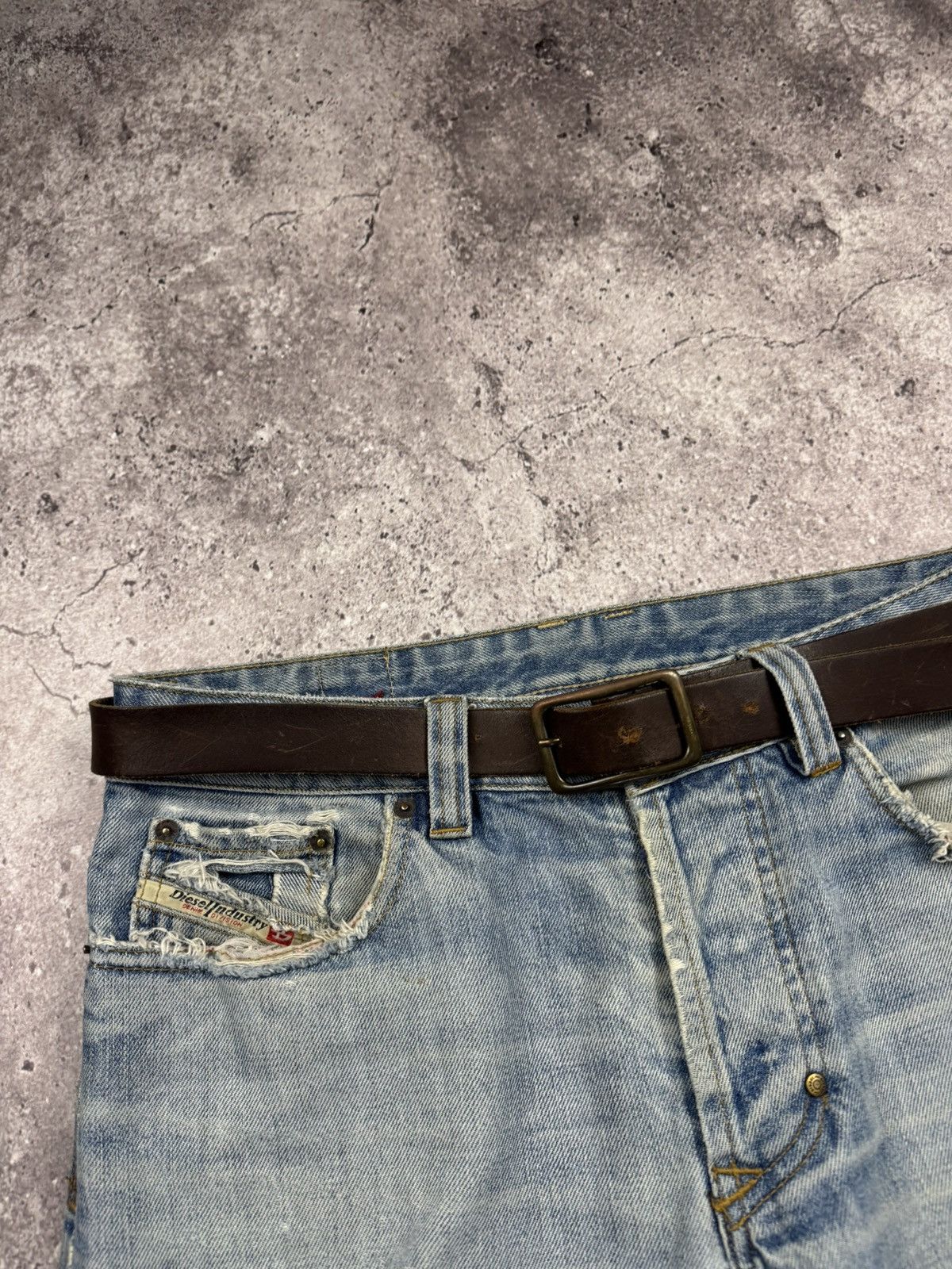 Japanese Brand 00’s NUMBER NINE STYLE BROWN LEATHER RARE Y2K BELT VINTAGE Size ONE SIZE - 2 Thumbnail