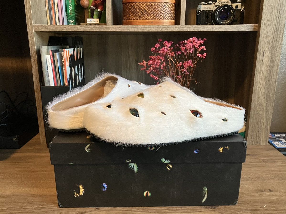 ESENES WORLDWIDE ESENES EYEBALL MULES WHITE SIZE 11 Size US 11 / EU 44 - 5 Thumbnail