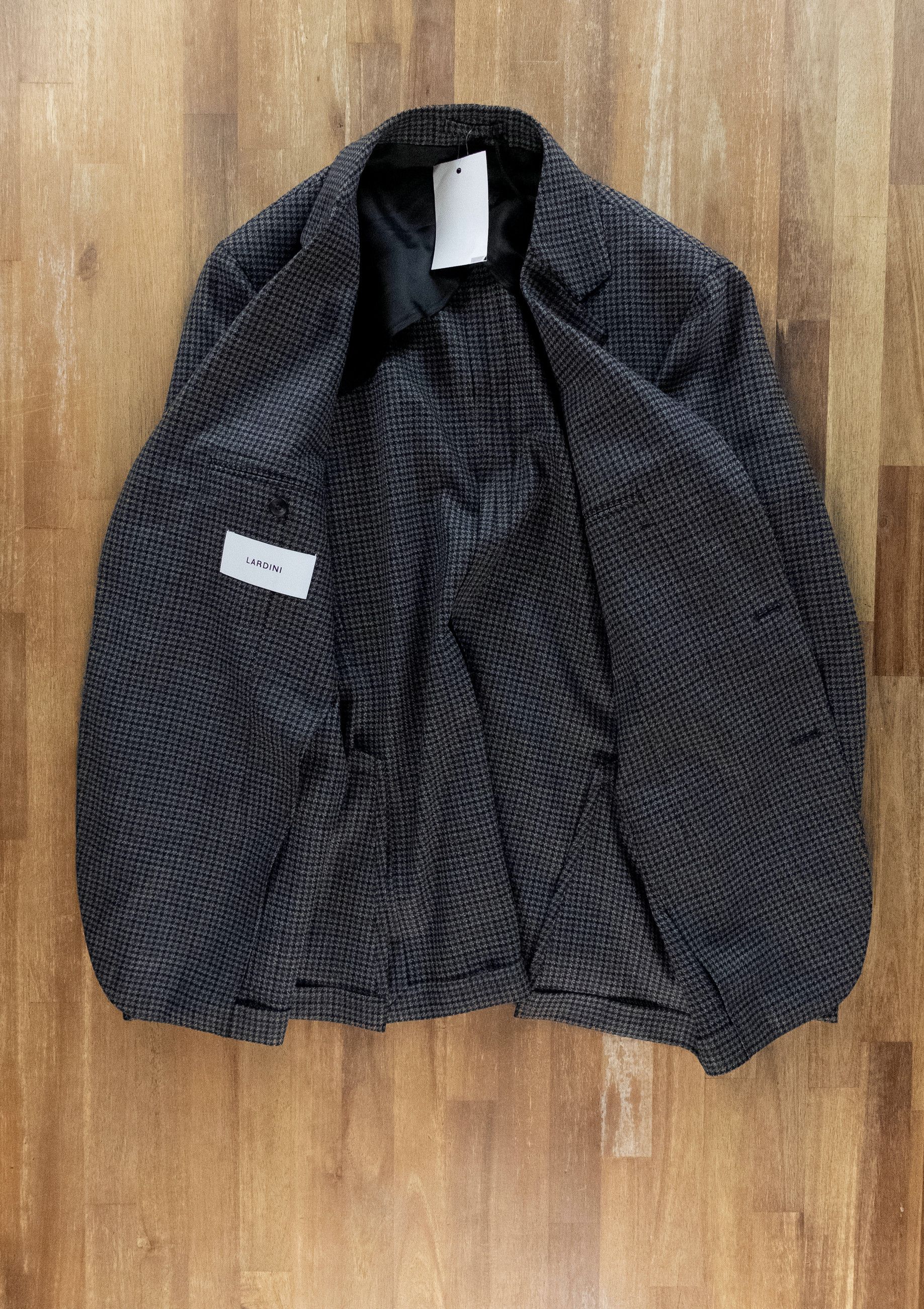 Lardini LARDINI gray houndstooth wool sportcoat jacket 40R Size 40R - 5 Thumbnail