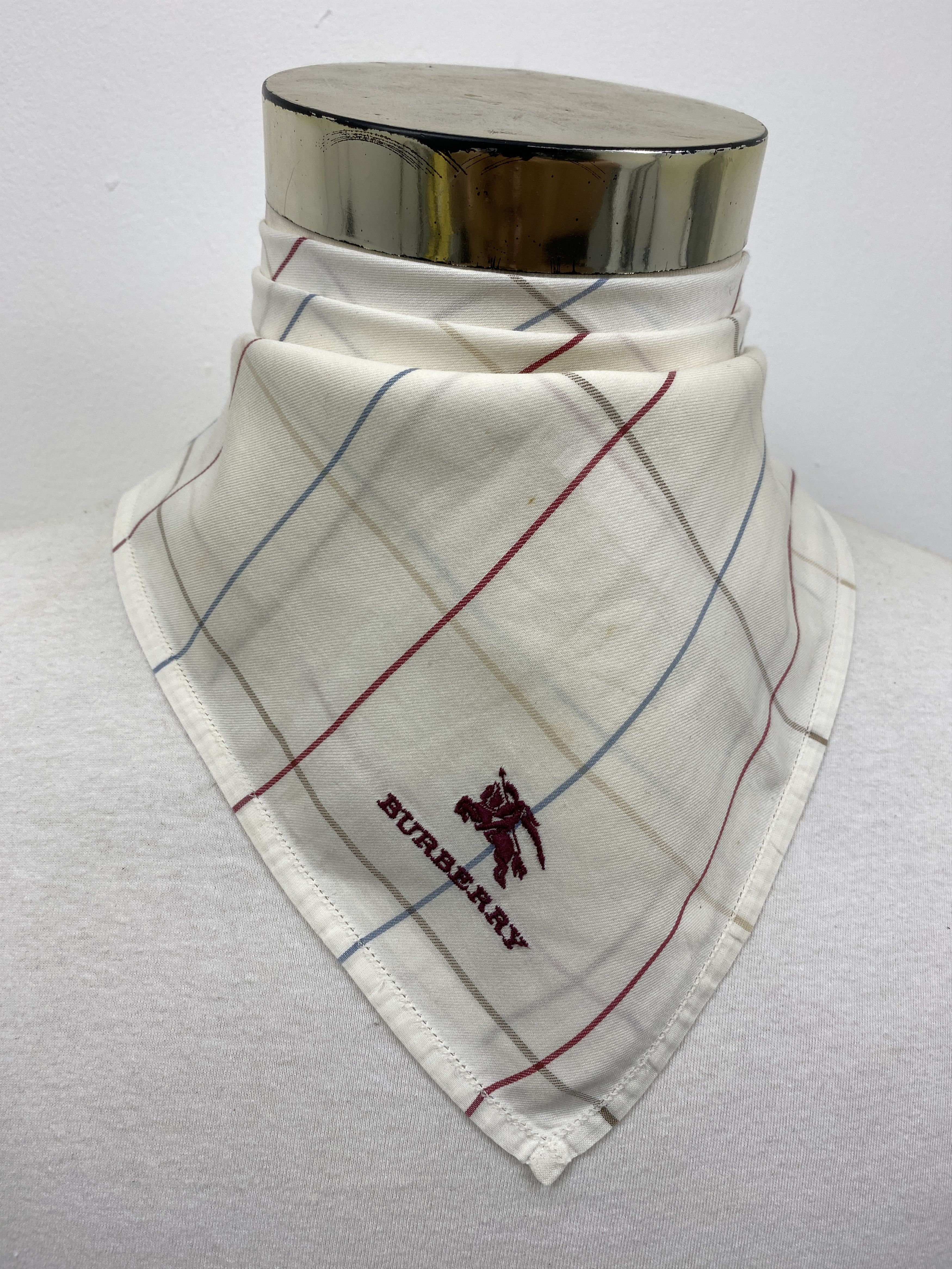 Burberry × Vintage Burberry Handkerchief / Bandana / Neckerchief HKC0545 Size ONE SIZE - 1 Thumbnail