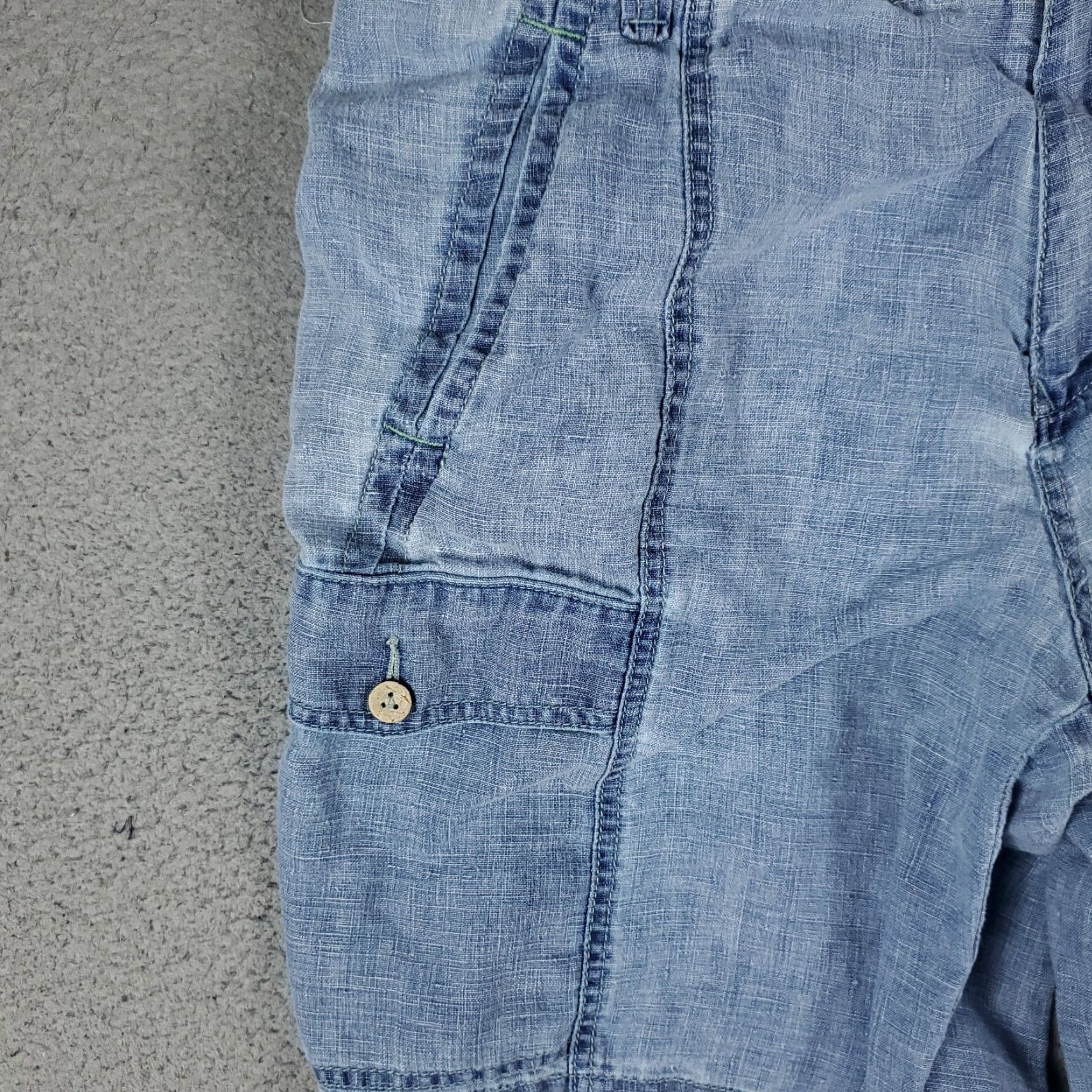 Tommy Bahama VINTAGE Tommy Bahama Cargo Shorts Mens 34 Blue Linen Outdoor Hiking Camping Casual Summer Size US 34 / EU 50 - 2 Thumbnail