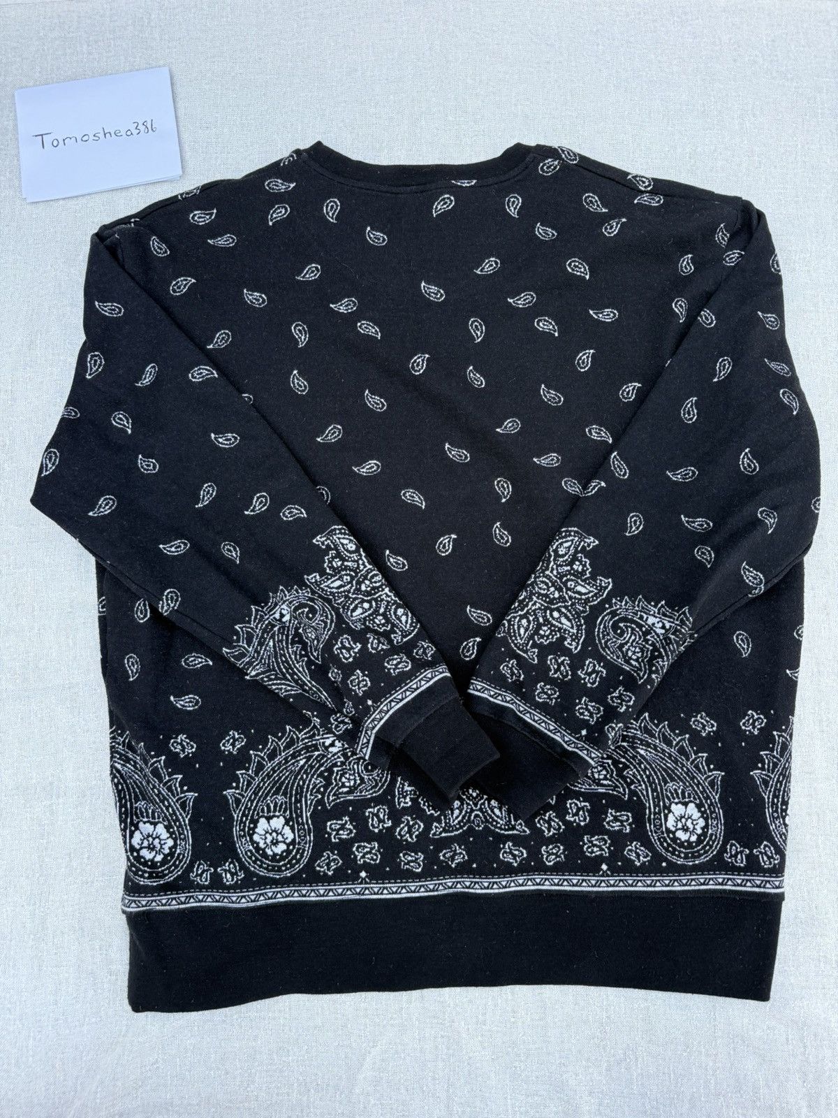 Zara Black Paisley Sweater Size US L / EU 52-54 / 3 - 2 Thumbnail