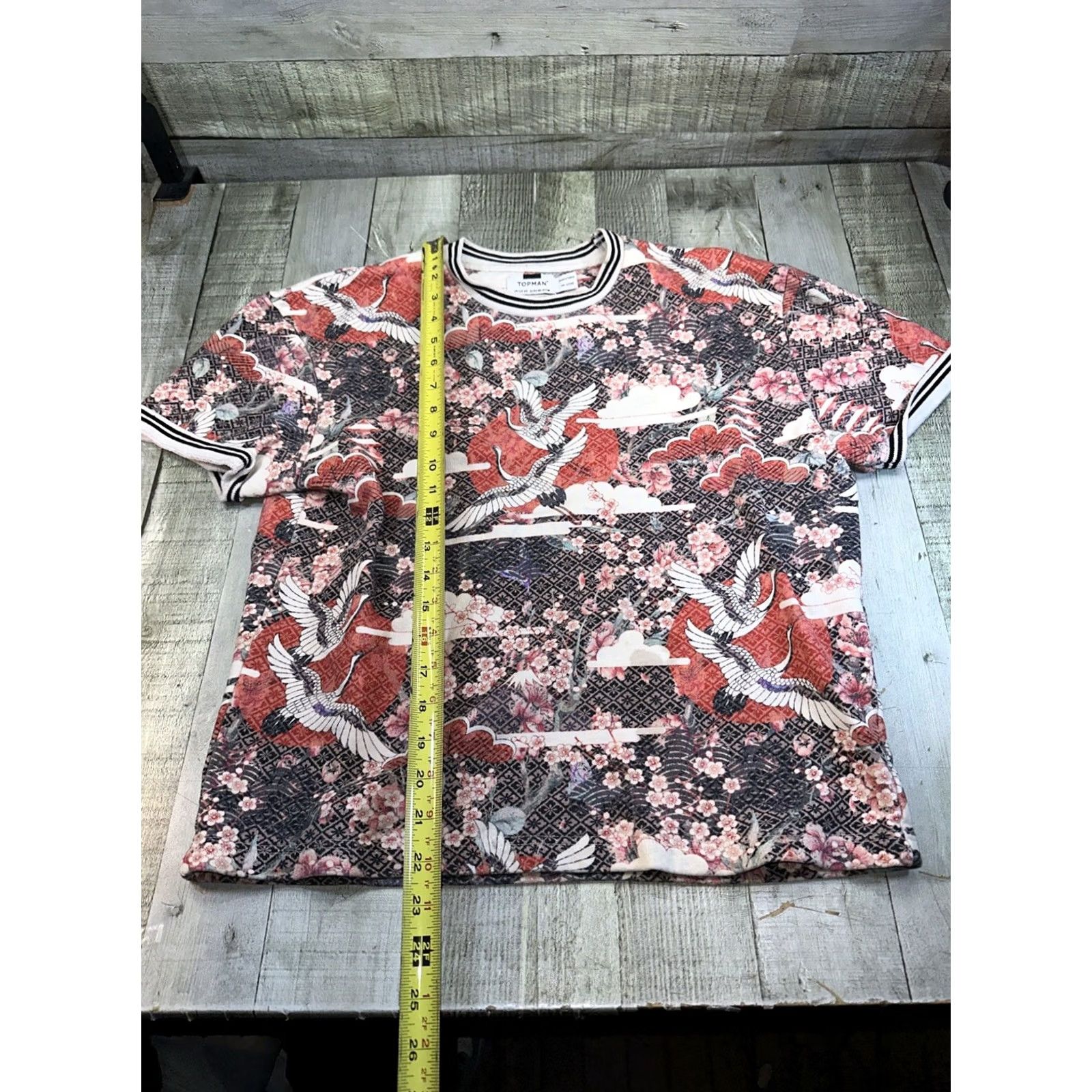 Topman Topman Men’s Short Sleeve Button-Up Multicolor Floral Bird XS Top Size US XS / EU 42 / 0 - 4 Thumbnail