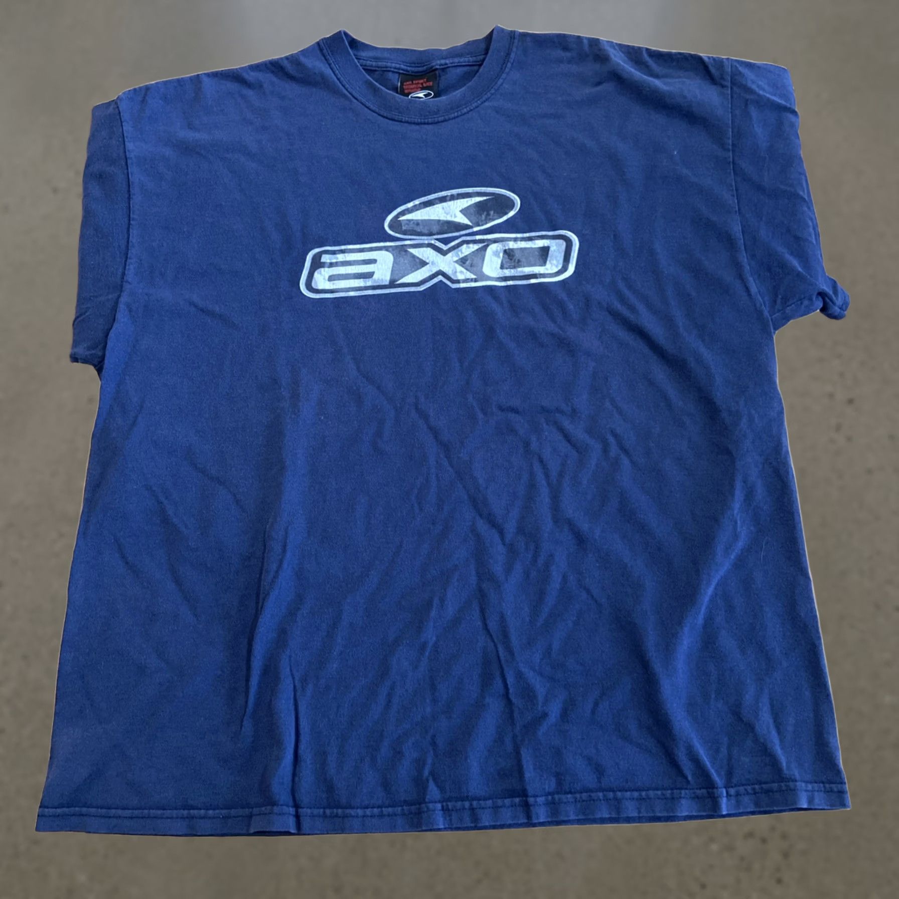 Vintage VINTAGE AXO Sport T-Shirt Adult XXL Blue 1990s Motorcross Dirtbike Riding Crew Neck Short Sleeve Graphic Print Men Women? Size US XXL / EU 58 / 5 - 1 Thumbnail