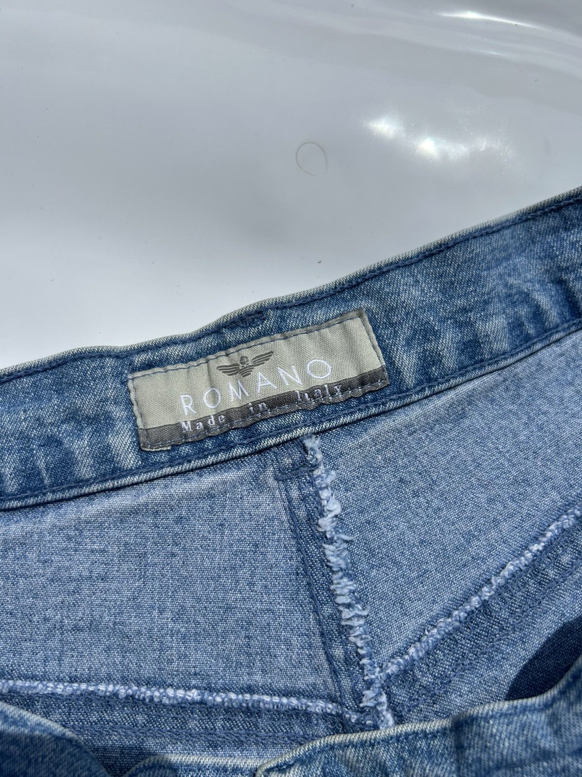 Other Vintage Fade Out Short Denim Jeans Made in Italy Size 46 EU Size US 36 / EU 52 - 6 Thumbnail