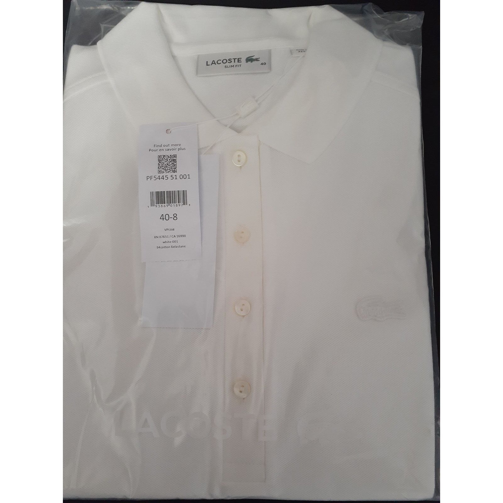 Lacoste Lacoste Women's Sleeveless Slim Fit Stretch Polo White 8 Size M / US 6-8 / IT 42-44 - 2 Thumbnail