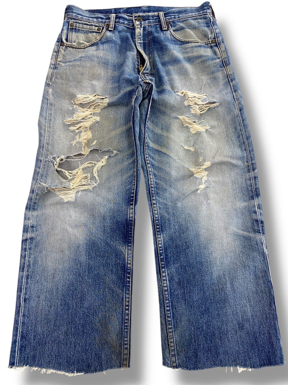 Levi's Levi’s Distressed Faded Wash Style Loose Jeans Size US 30 / EU 46 - 1 Thumbnail