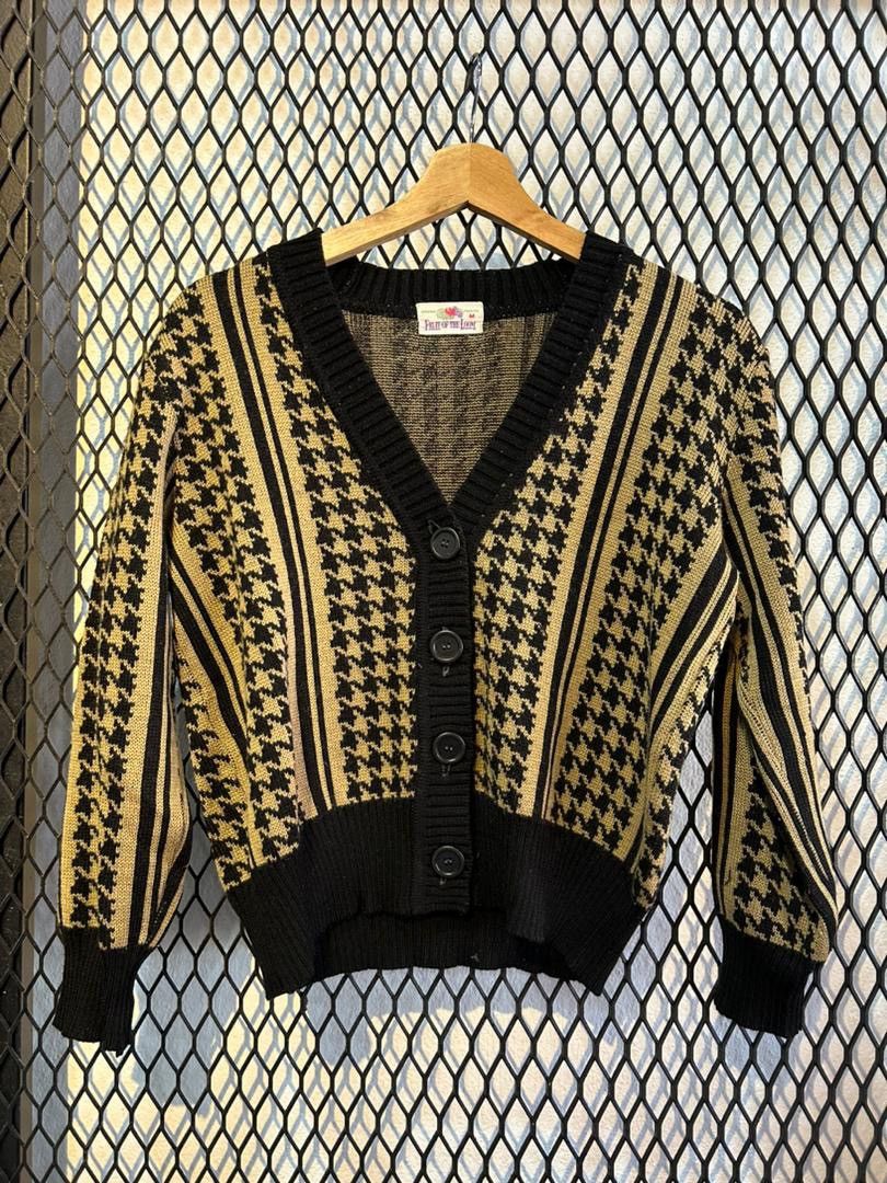 image of Cardigan x Fruit Of The Loom Vintage Design Fruit Of The Loom Monogram in Brown, Women's (Size 2XS)