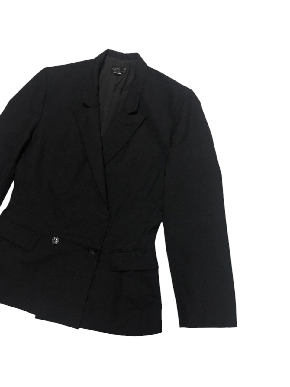 agnes b. Agnes.B Double Breasted Black Blazer Size S / US 4 / IT 40 - 4 Thumbnail