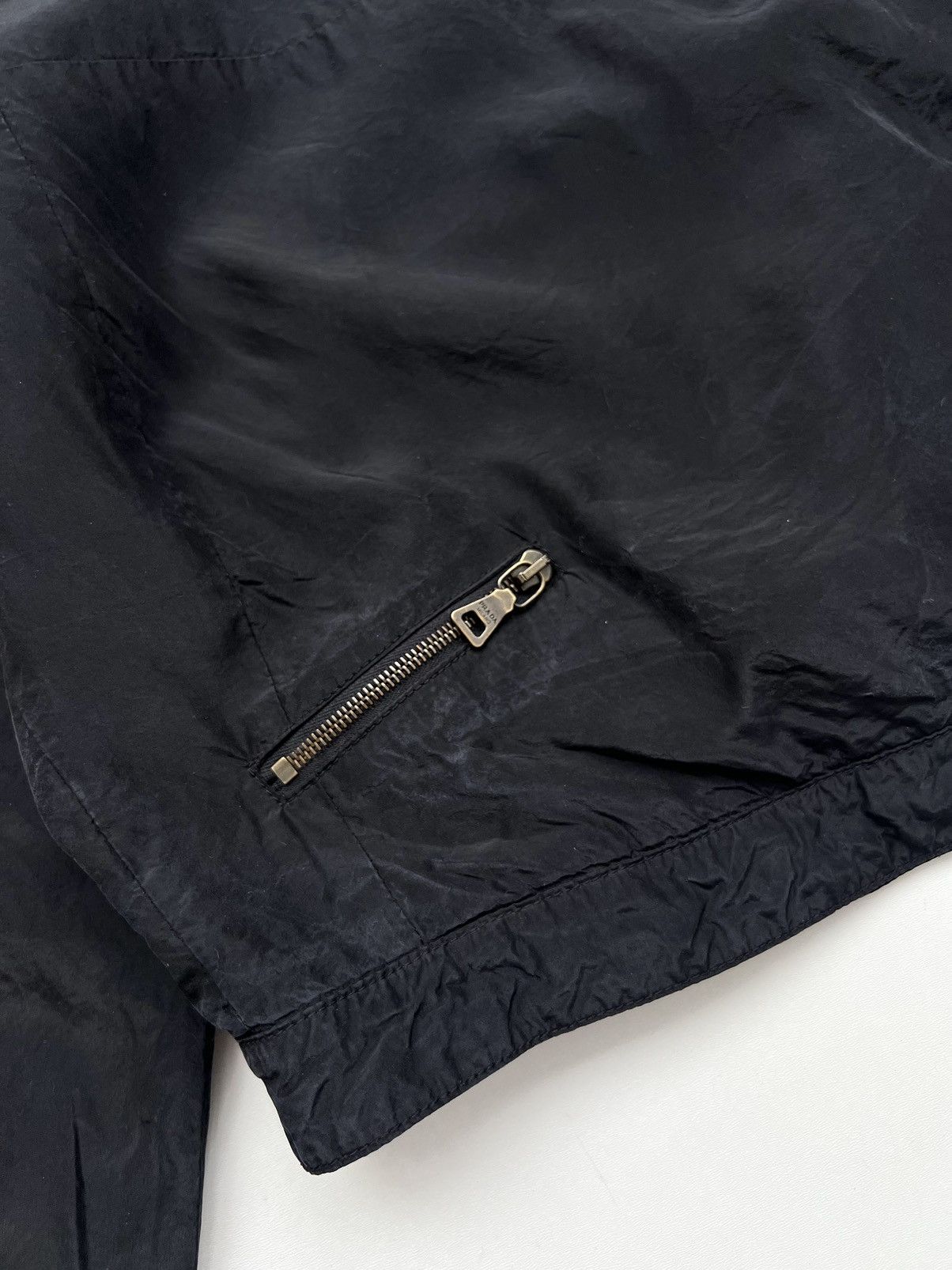 Prada S/S2008 Prada Sport Line Silk Blend Cropped Biker Jacket Size S / US 4 / IT 40 - 9 Thumbnail