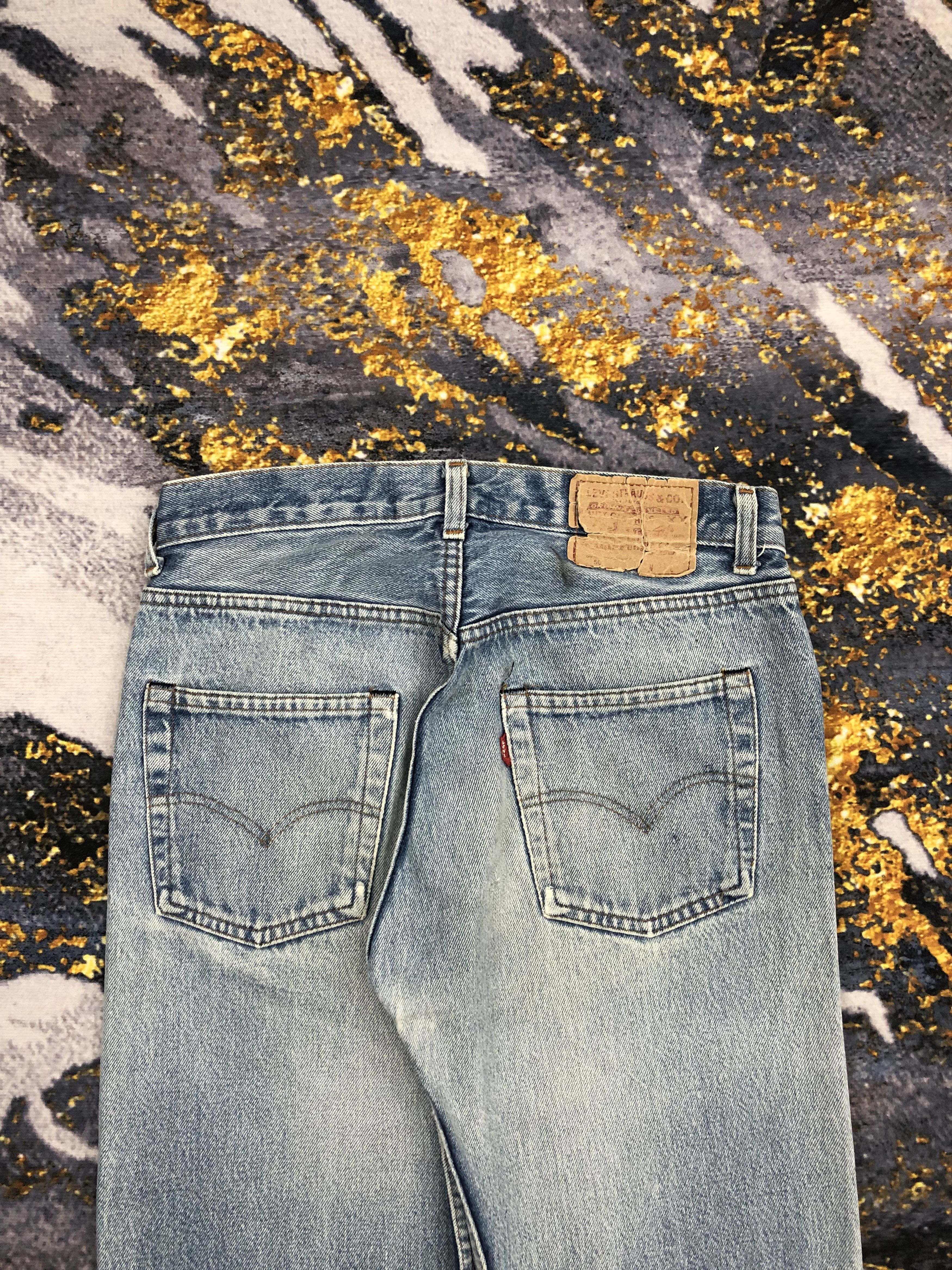 Levi's Vintage 80s Levis 501 Faded Blue Jeans DPP0059 Size US 30 / EU 46 - 4 Thumbnail