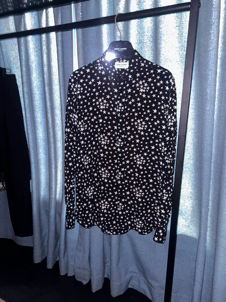 Saint Laurent Paris Saint Laurent Star Pattern Long Sleeve Shirt Size US M / EU 48-50 / 2 - 1 Thumbnail