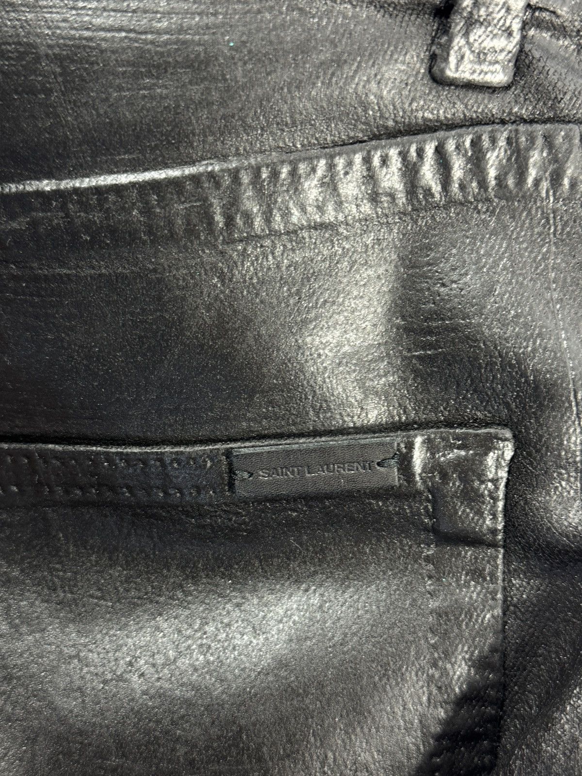 Saint Laurent Paris OIL COATED D24 DENIM JEANS Size US 33 - 10 Thumbnail