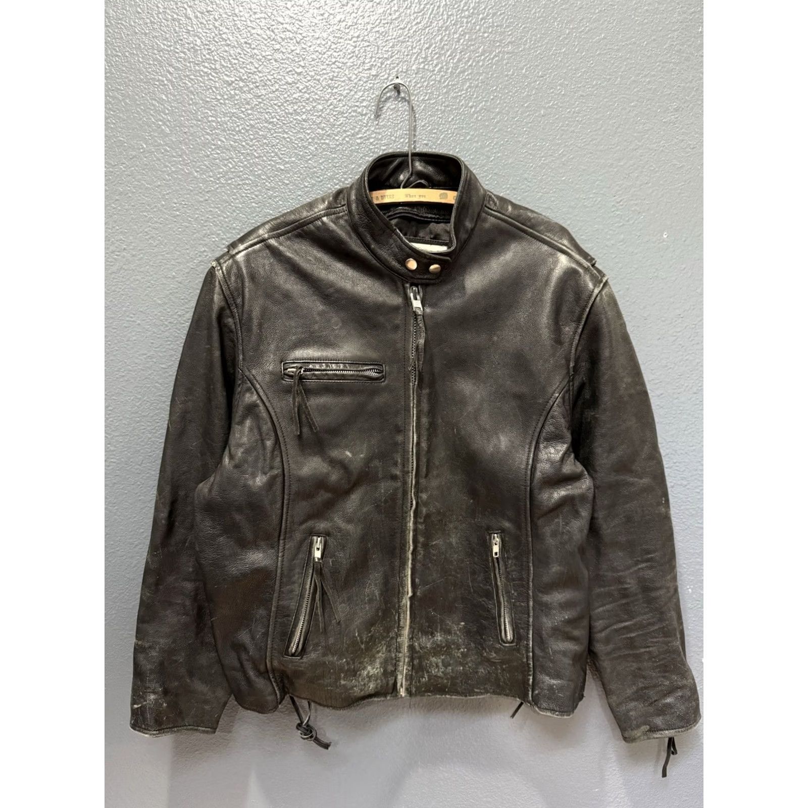Wilson VINTAGE Wilson Jacket Biker Leather Black 90s XL Men Motorcycle Size US XL / EU 56 / 4 - 3 Thumbnail