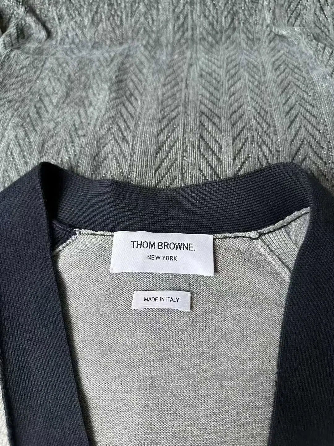 Thom Browne thom browne long color-blocked knit cardigan. Size US M / EU 48-50 / 2 - 3 Thumbnail