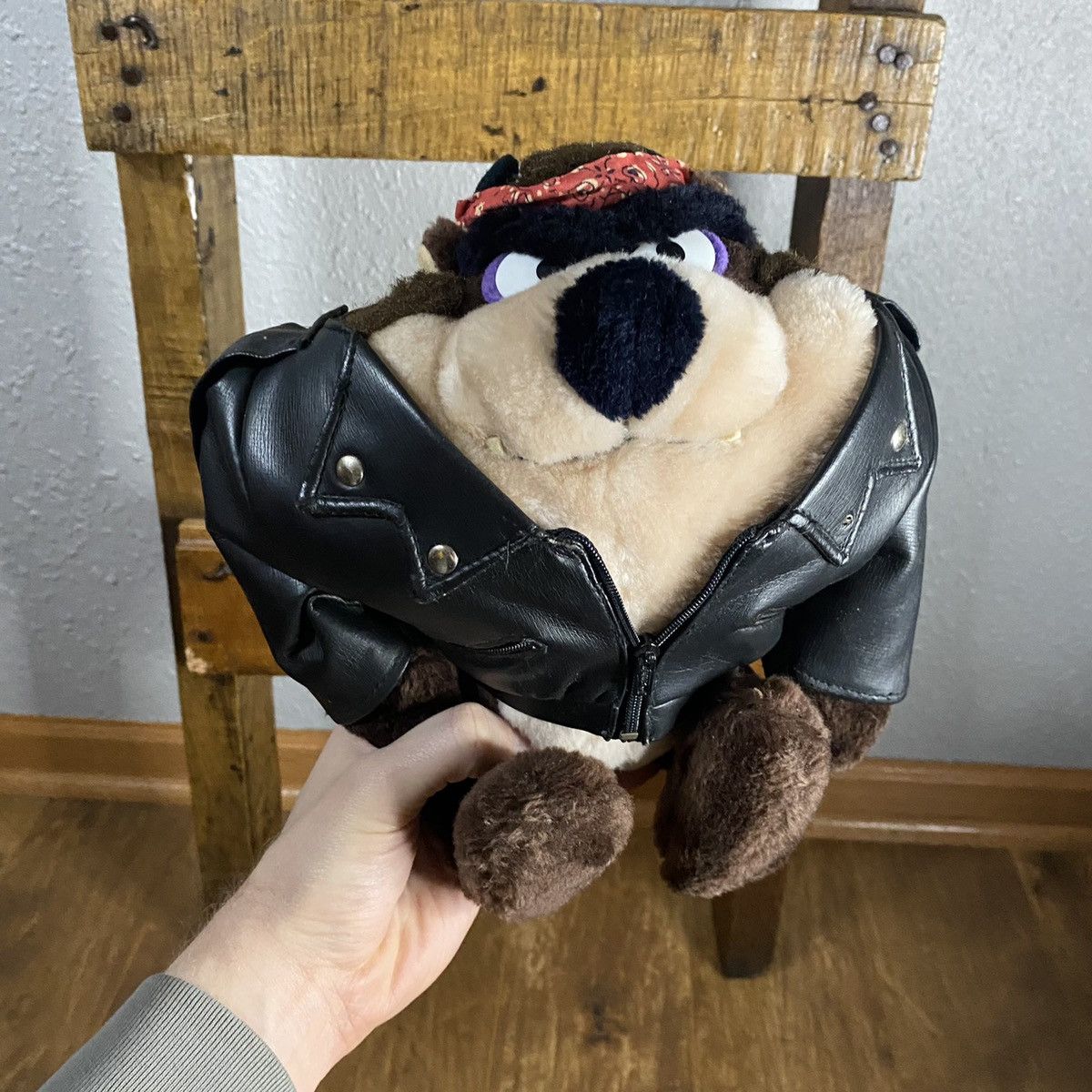 Harley Davidson × Vintage Taz Looney Tunes Harley Davidson Biker Plush Size ONE SIZE - 1 Thumbnail