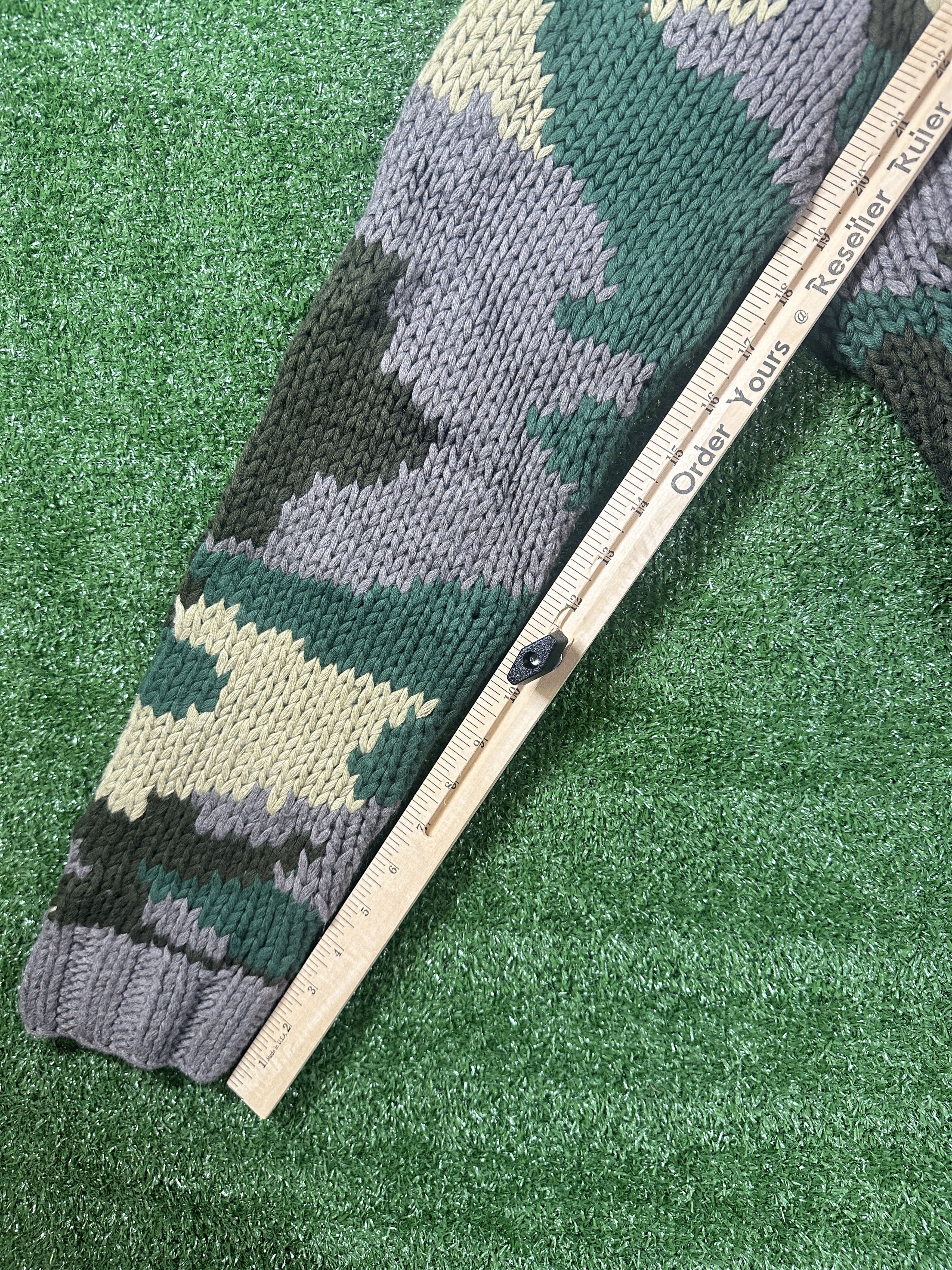 Rhude Rhude Heavyweight Knit Men's Camo Cardigan - Size Medium Size US M / EU 48-50 / 2 - 7 Thumbnail