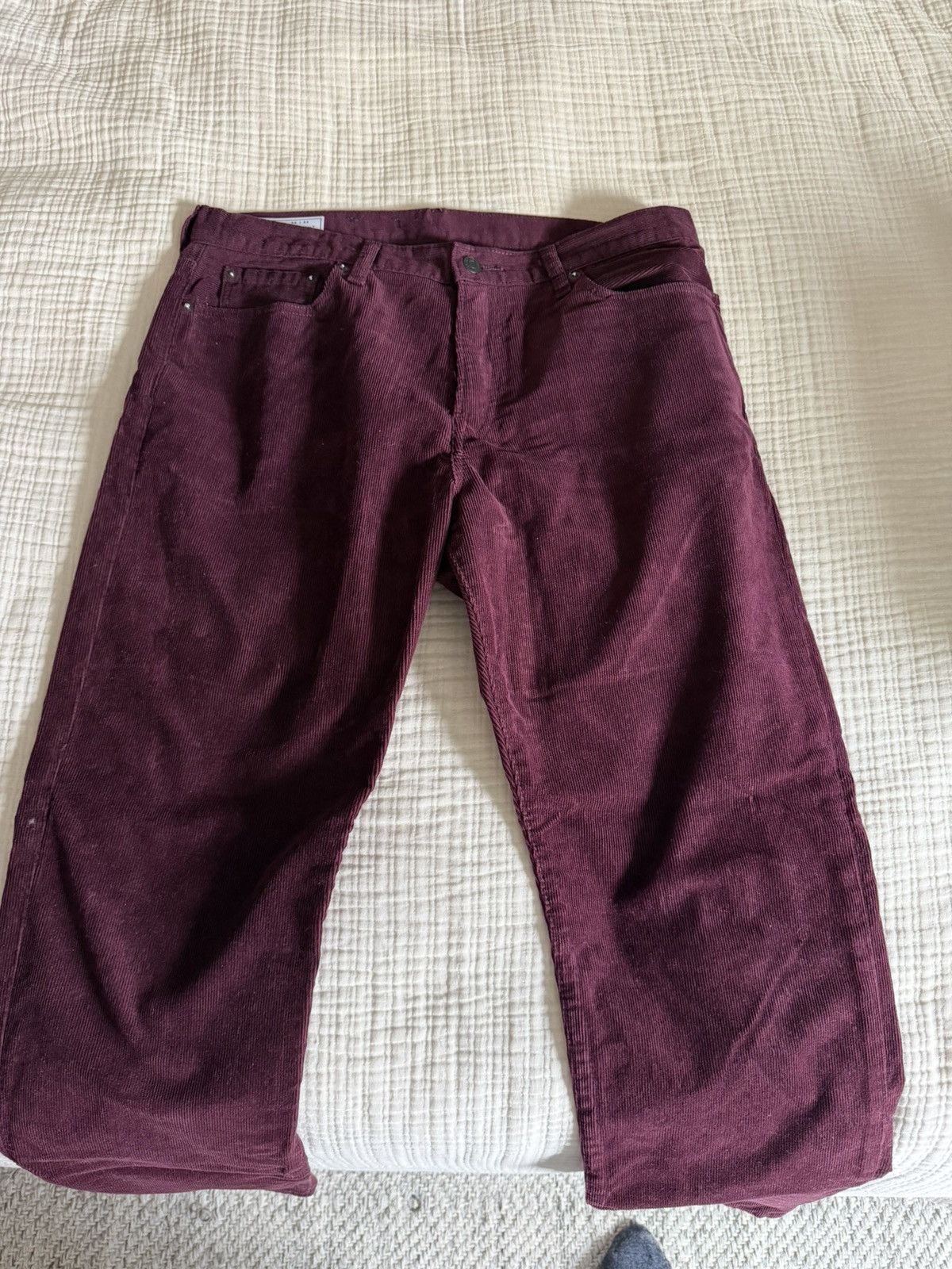 Gap GAP Maroon Corduroy Pants Size US 33 - 1 Thumbnail