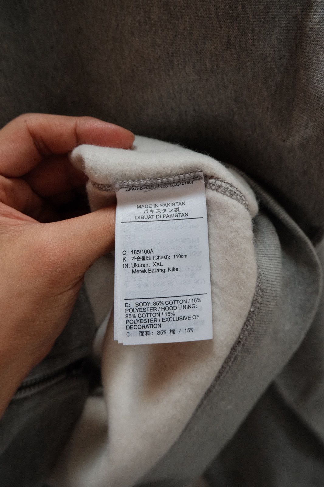 Nike Grey Mini Swoosh Double Zip Hoodie Size US XXL / EU 58 / 5 - 6 Thumbnail