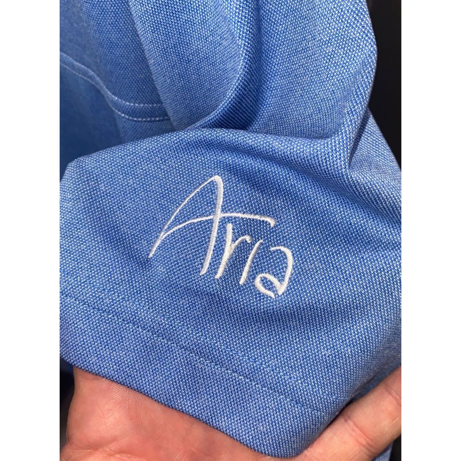 TravisMathew Travis Matthew Blue Aria Las Vegas Hotel Casino POLO SHIRT Medium M Sharp Color Men Polo Shirt Las Vegas 90s Event? Size US M / EU 48-50 / 2 - 4 Thumbnail