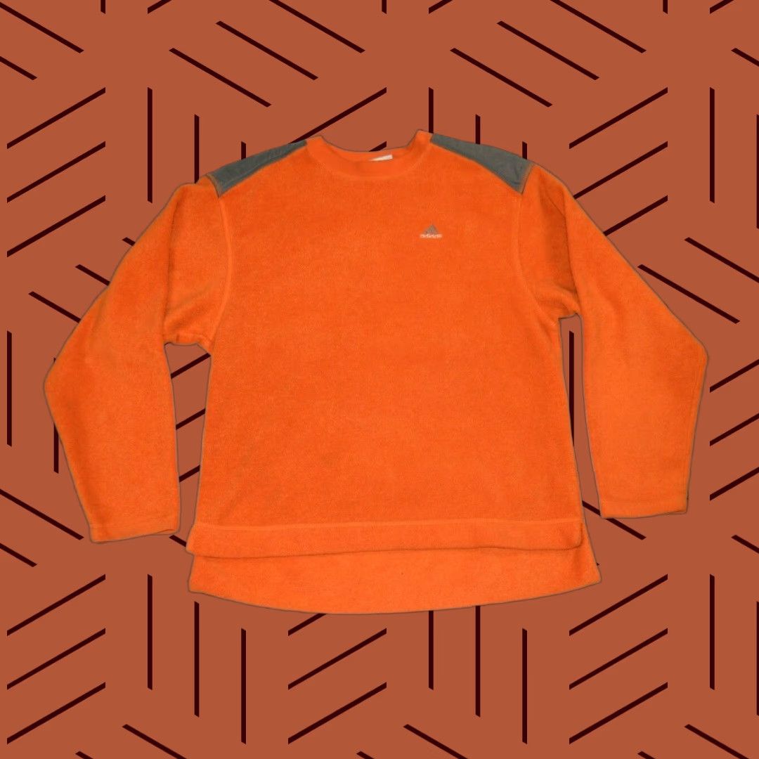 Adidas VINTAGE ADIDAS MENS SWEATSHIRT FLEECE PULLOVER SIZE S ORANGE 90S Y2K SPORTS Size US S / EU 44-46 / 1 - 1 Thumbnail