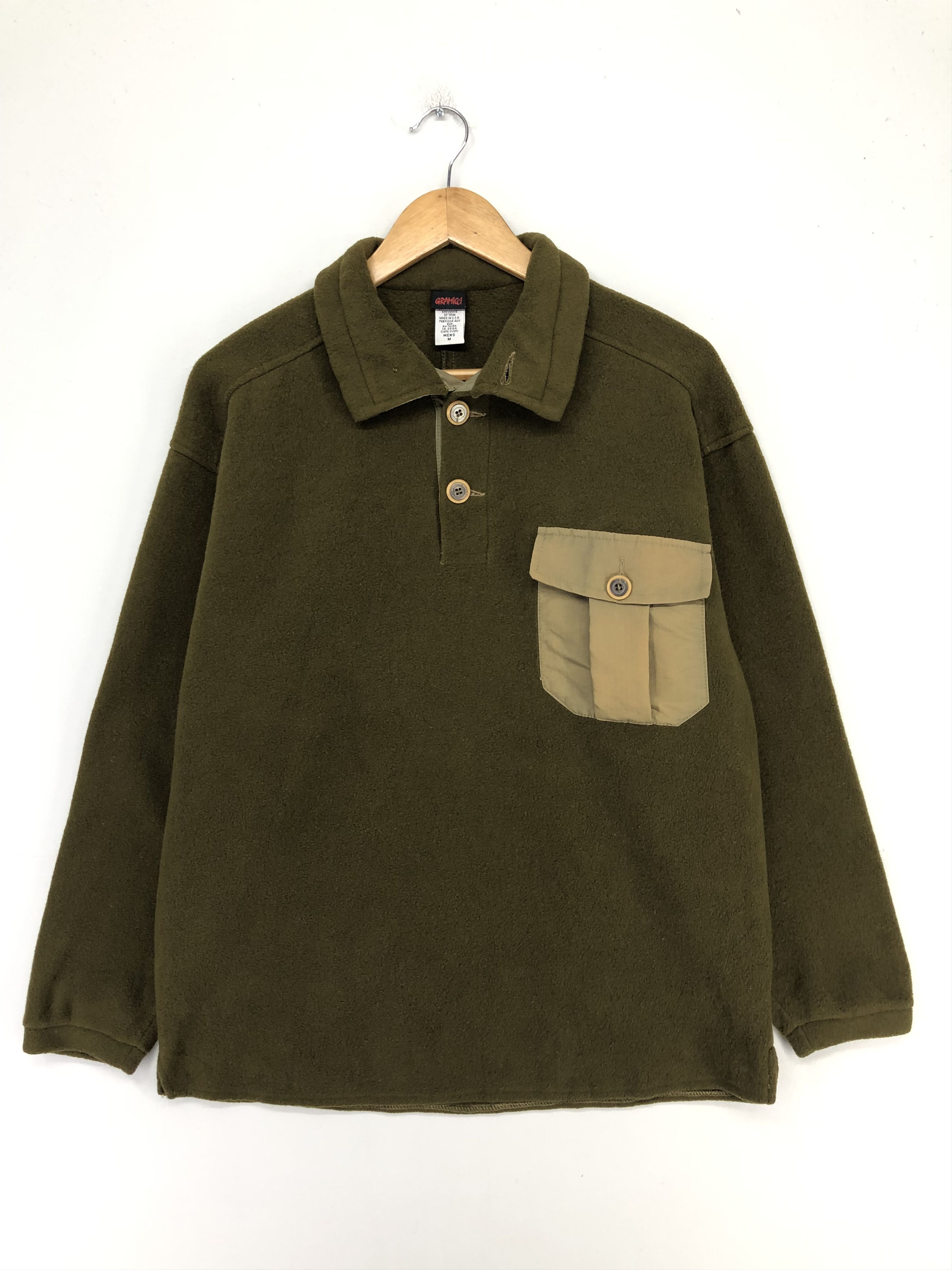 Gramicci Vintage 90s Gramicci Henry Neck Fleece Pullover Jacket Size US M / EU 48-50 / 2 - 1 Thumbnail