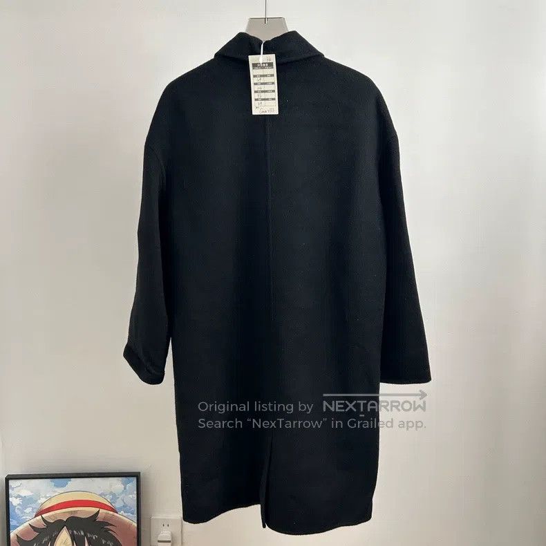 Hermes Hermes Black Lapel Goat Cashmere Overcoat Size XXS / US 00 / IT 34 - 2 Thumbnail